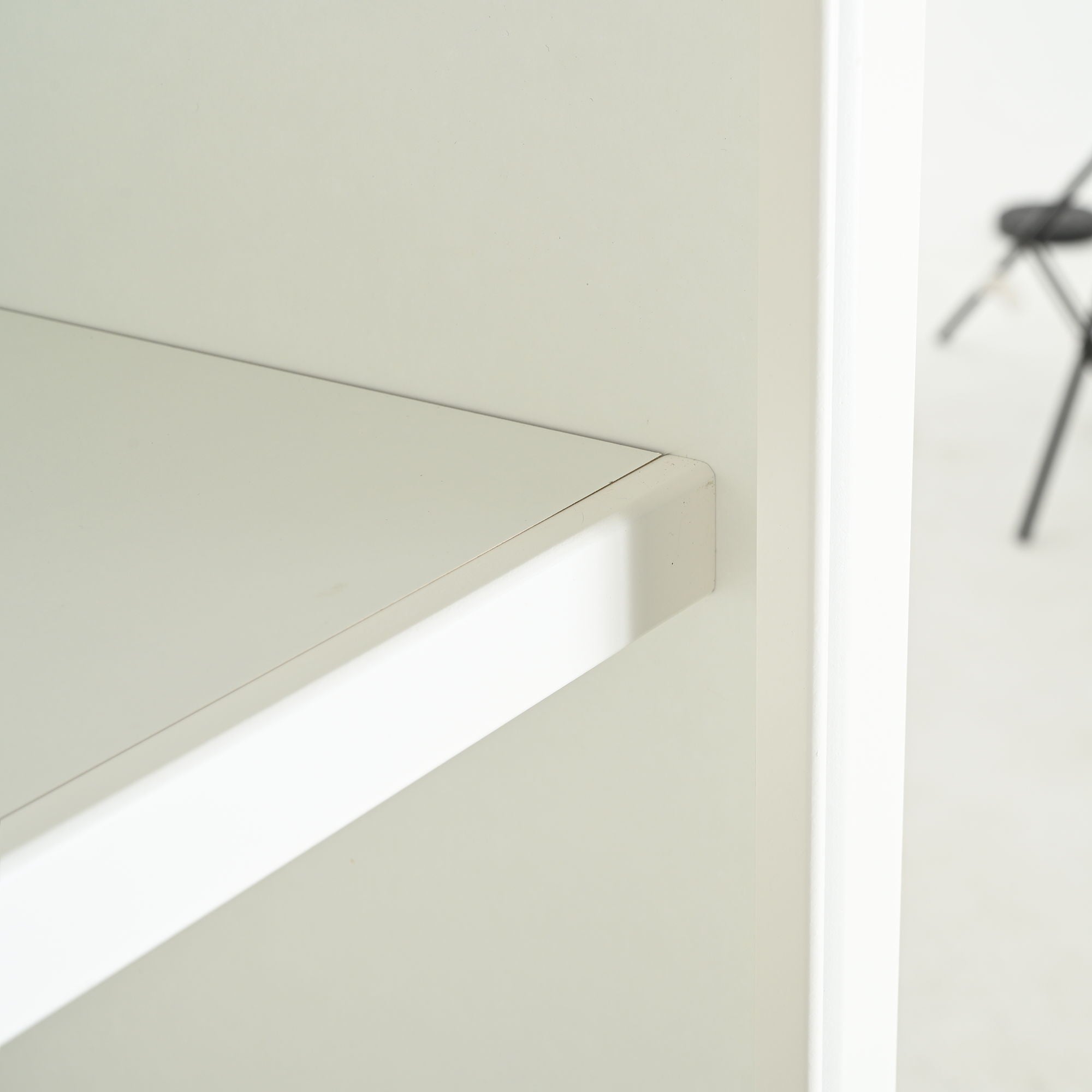 Retro Style 75'' Tall Display Shelf With Cabinet For Hallways Living Room Kitchen - White