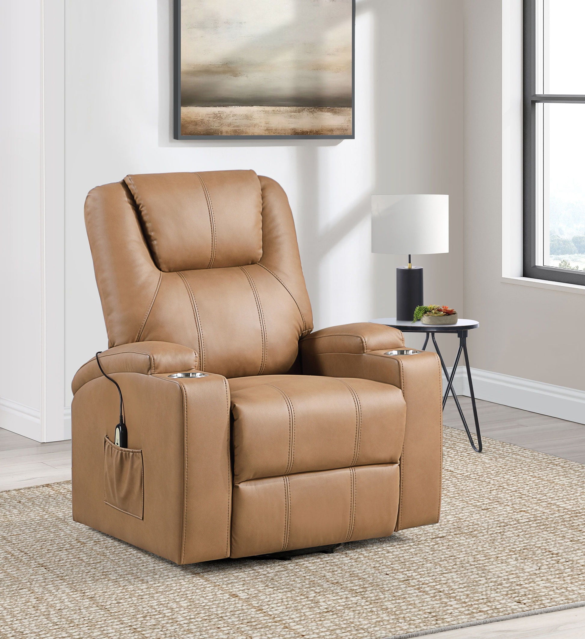 Coaster Fine Furniture Armstrong - Upholstered Power Lift Massage Recliner | Meri Furniture