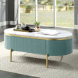 Furniture of America Koblenz - Coffee Table - Light Teal | Meri Furniture