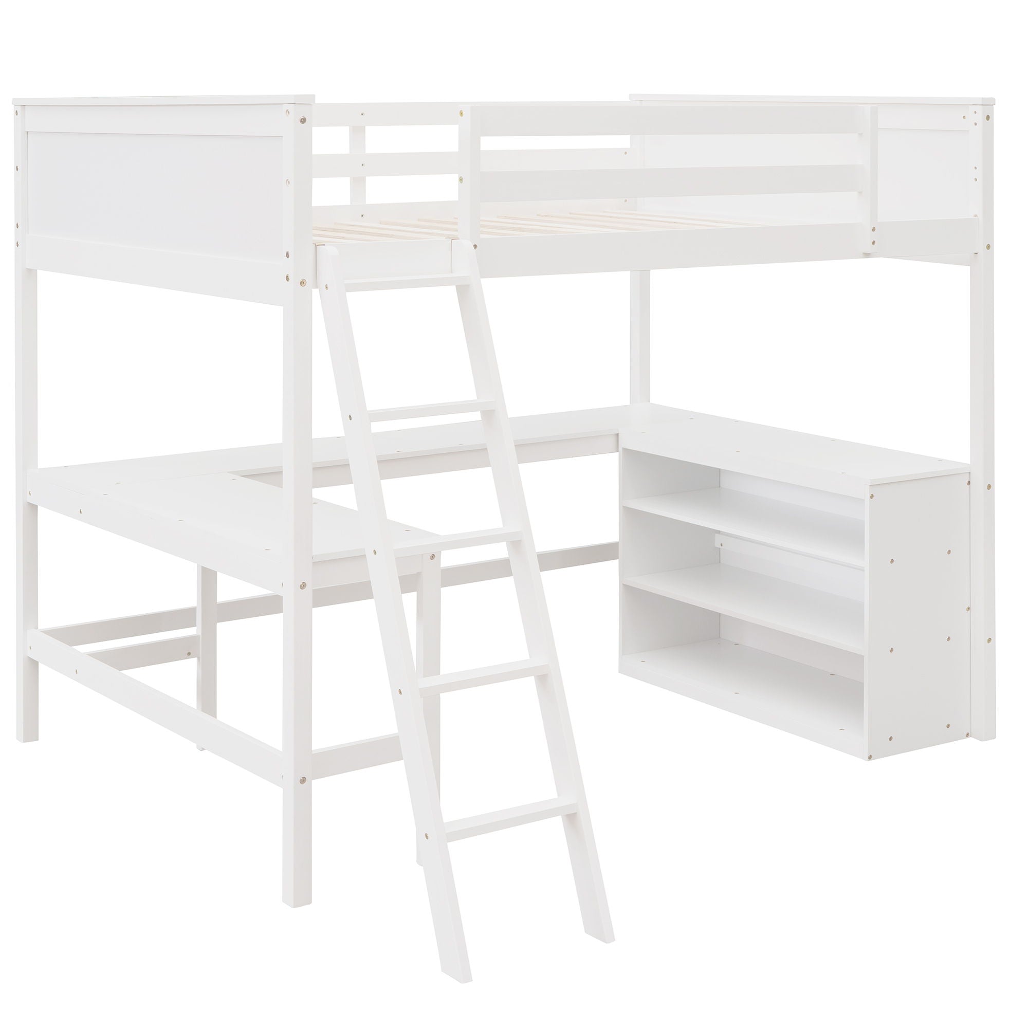 Loft Bed With Shelves With Desk
