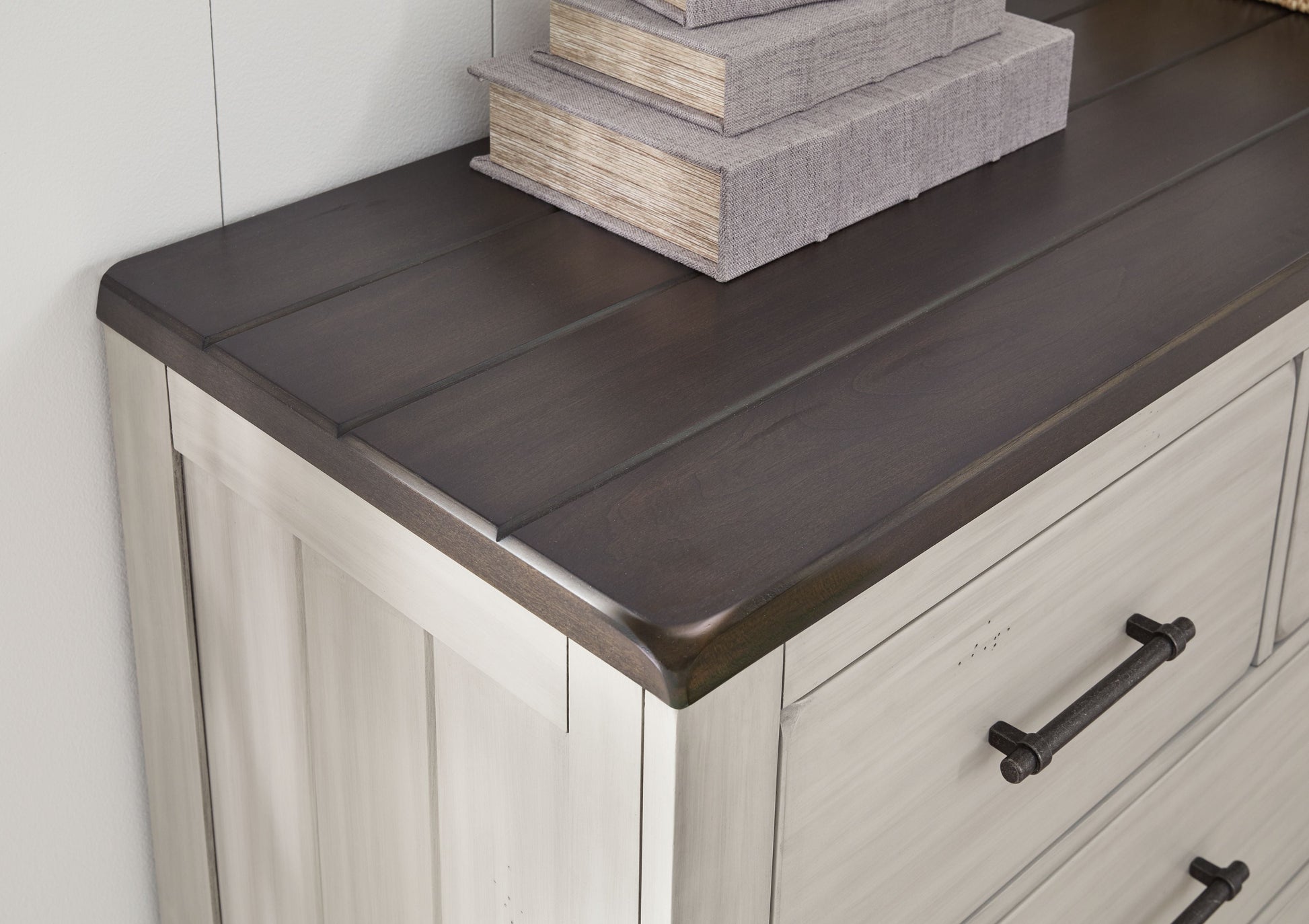 Signature Design by Ashley® Darborn - Gray / Brown - Dresser And Mirror | Meri Furniture