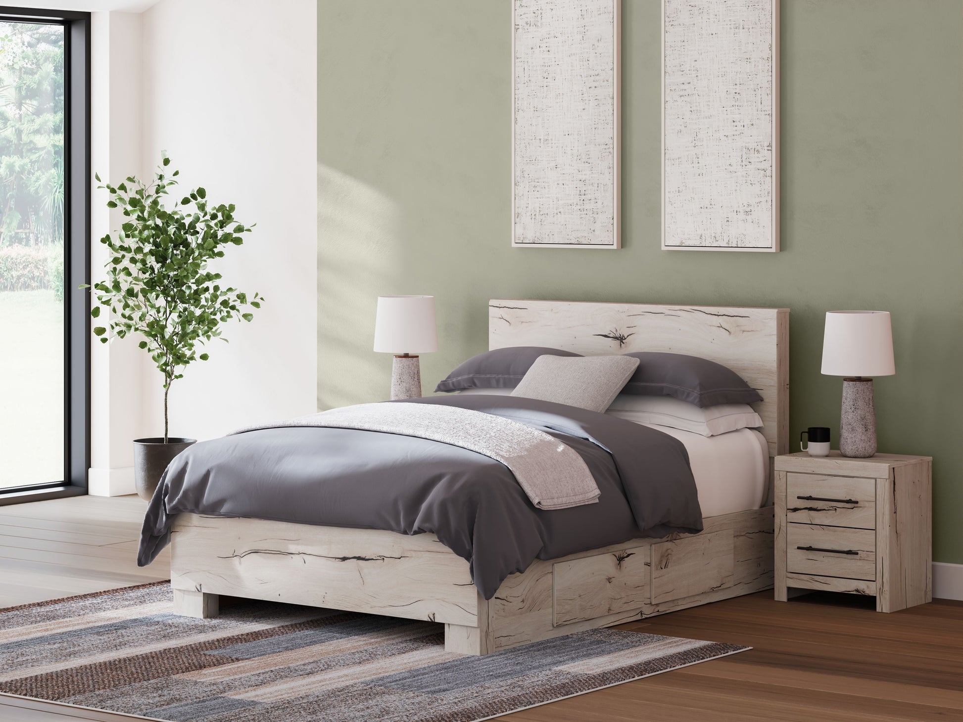 Signature Design by Ashley® Lawroy - Panel Bed With Storage | Meri Furniture