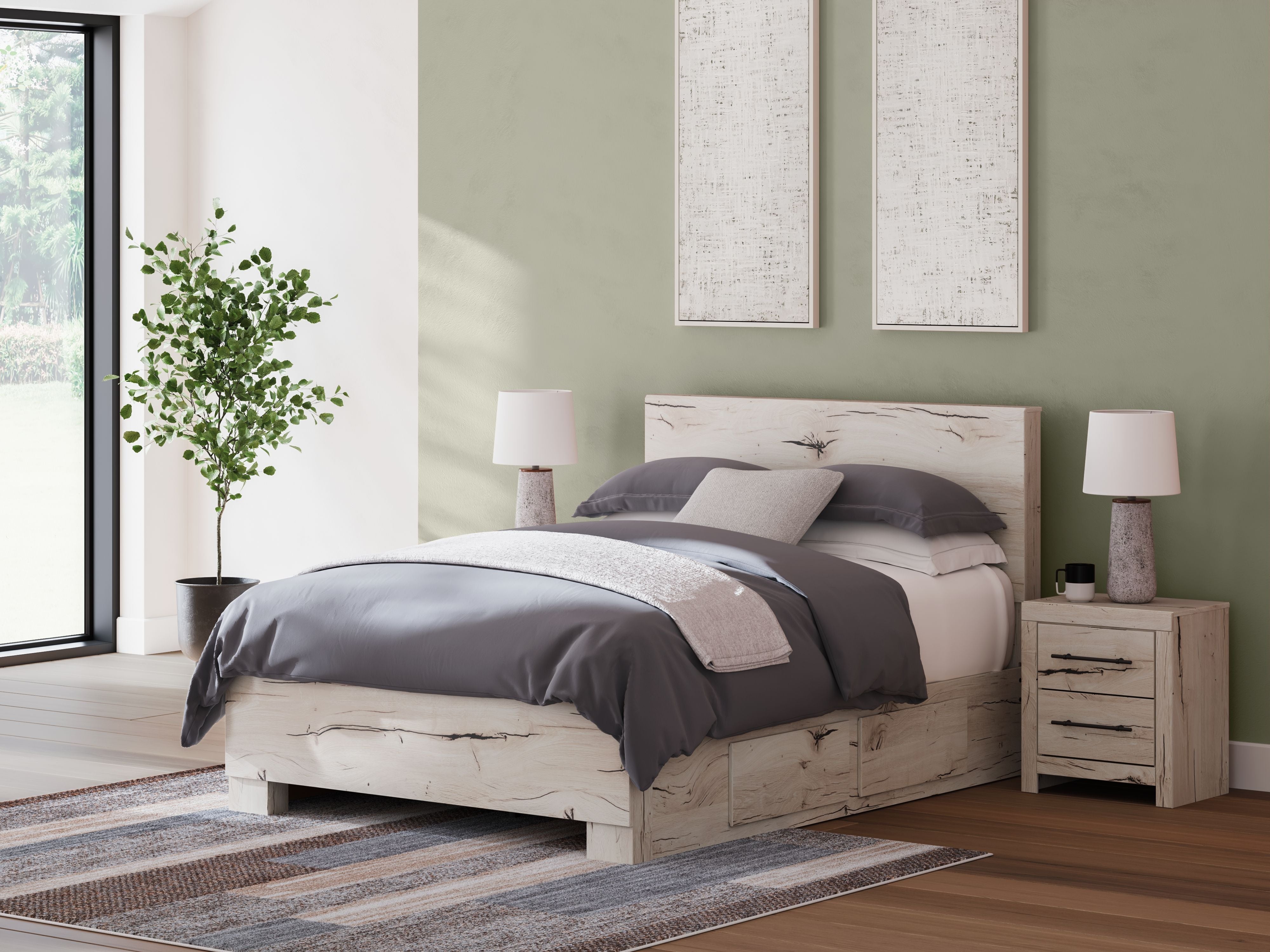 Signature Design by Ashley® Lawroy - Panel Bed With Storage | Meri Furniture