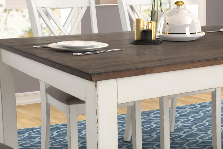 Coaster Fine Furniture Fortress - 7 Piece Rectangular Dining Set - Vintage Vanilla | Meri Furniture
