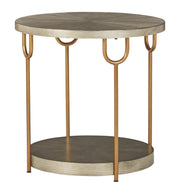 Signature Design by Ashley® Ranoka - Platinum - Round End Table | Meri Furniture