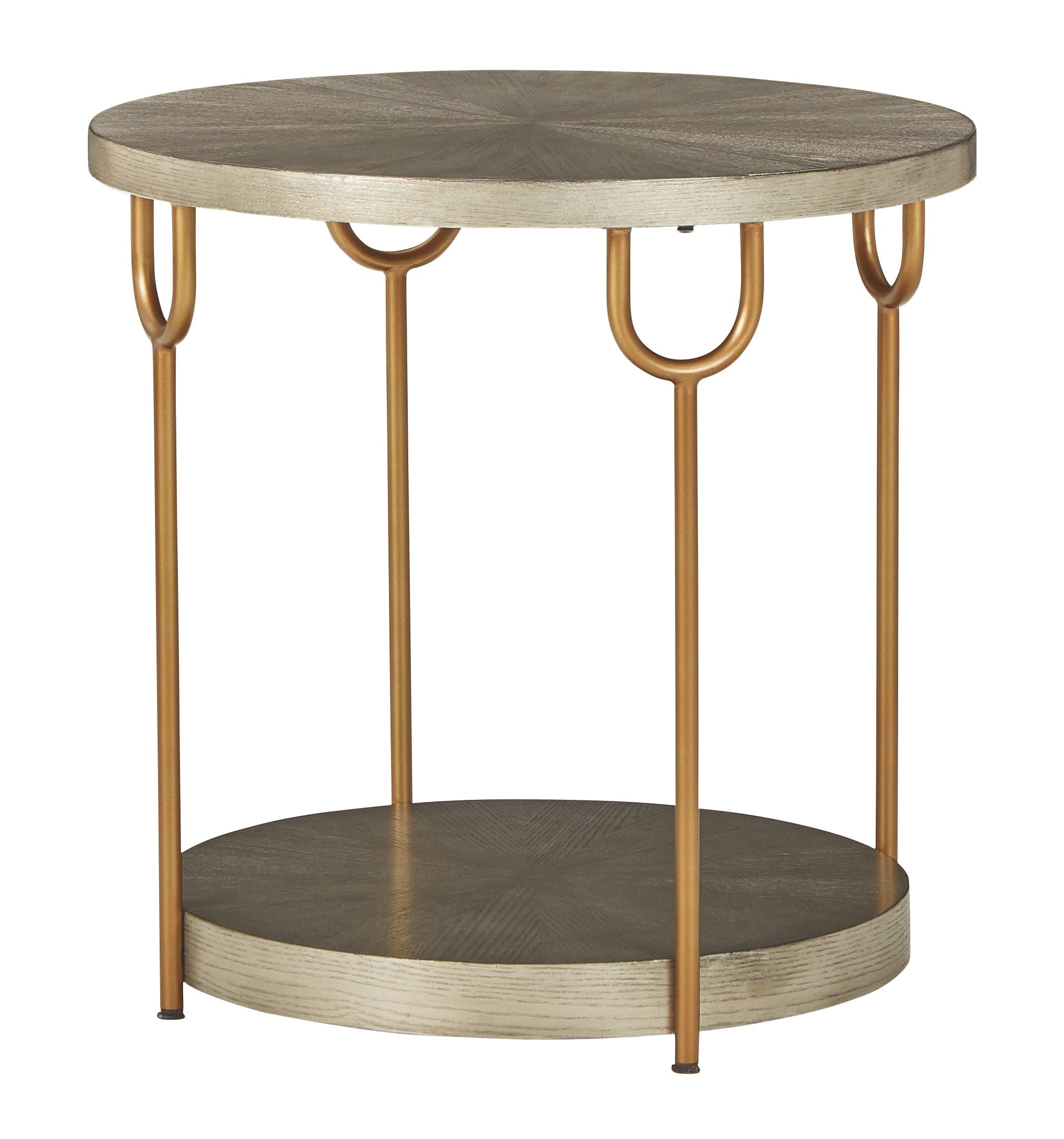 Signature Design by Ashley® Ranoka - Platinum - Round End Table | Meri Furniture