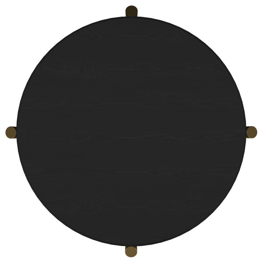 Arini - Round End Side Table With Storage Shelf