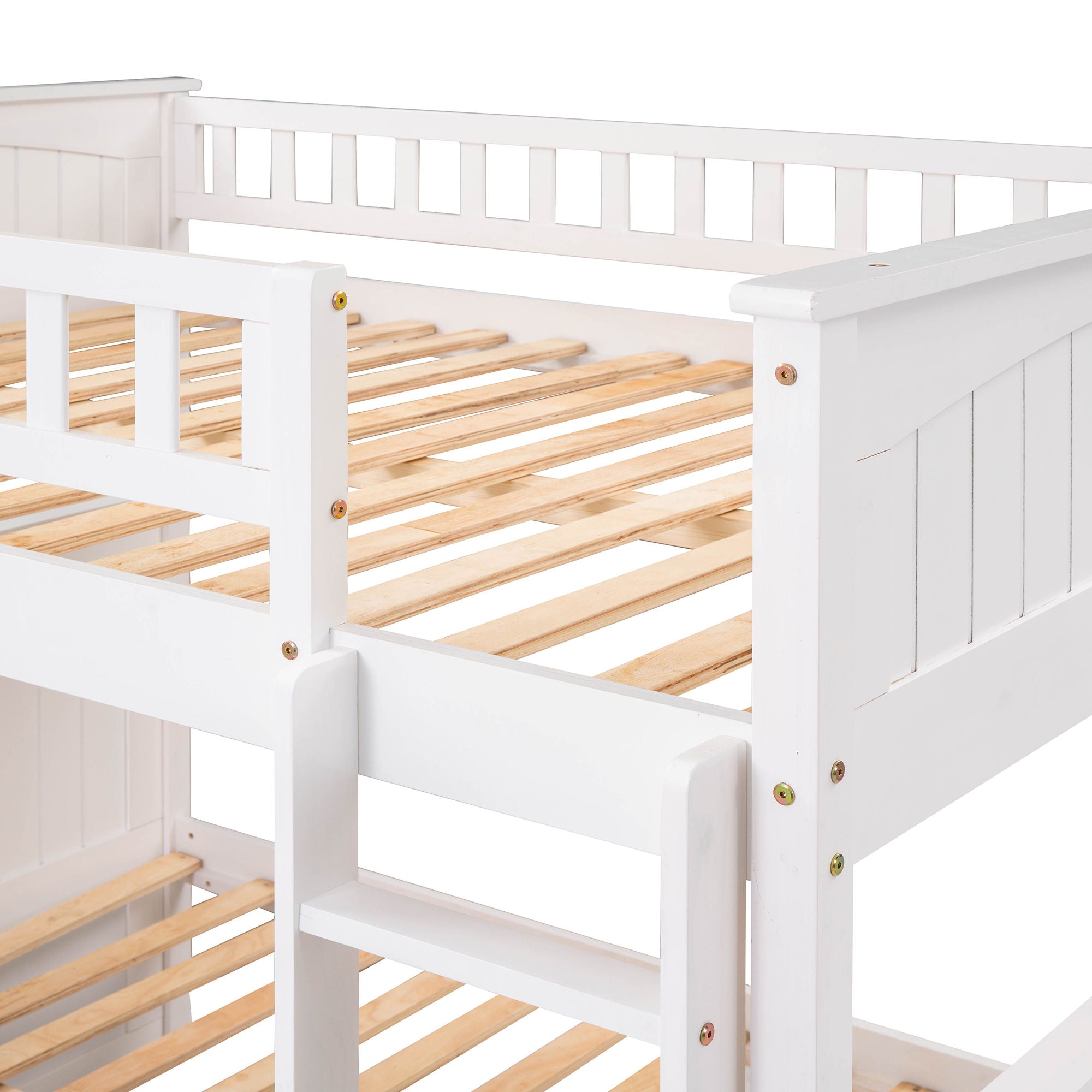 Bunk Bed With Twin Size Trundle, Guardrails