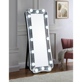 ACME Noralie - Accent Floor Mirror - Mirrored - Wood - 63" | Meri Furniture