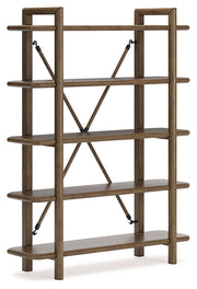 Signature Design by Ashley® Roanhowe - Brown - Bookcase | Meri Furniture