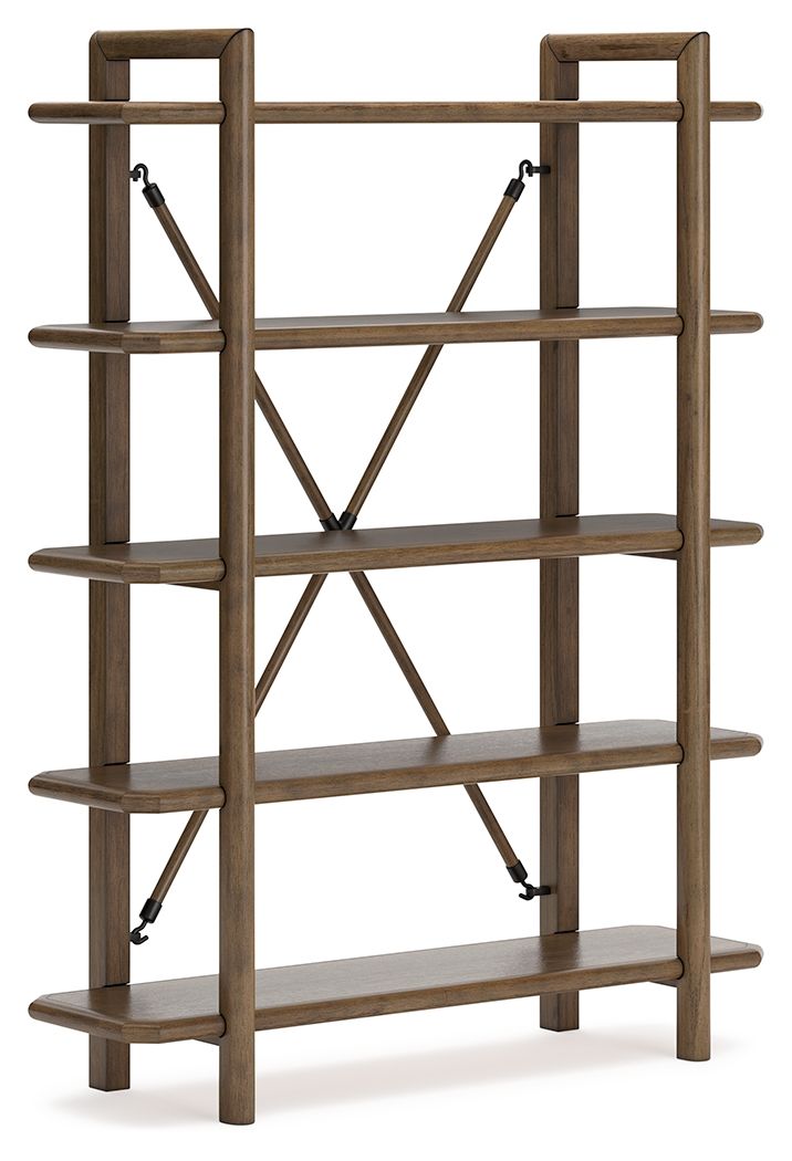 Signature Design by Ashley® Roanhowe - Brown - Bookcase | Meri Furniture