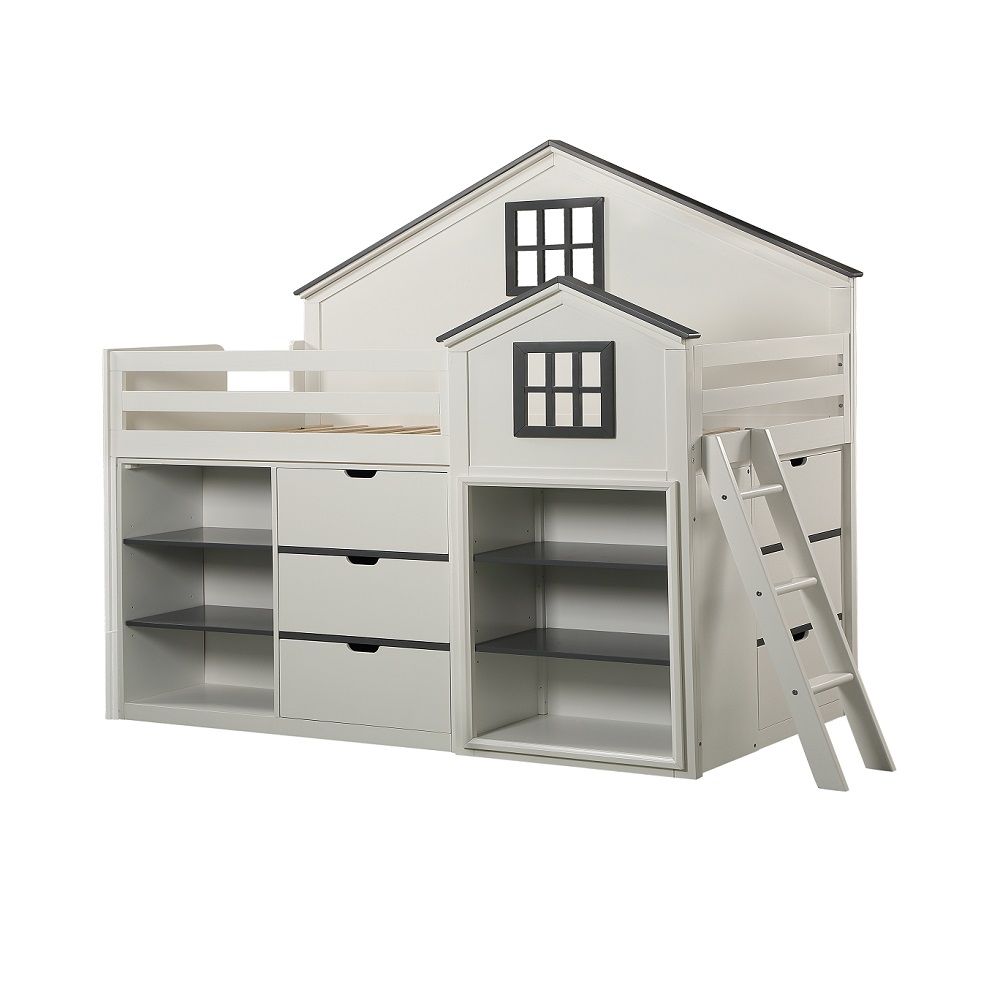 ACME Ratana - Cabinet - Gray & White | Meri Furniture