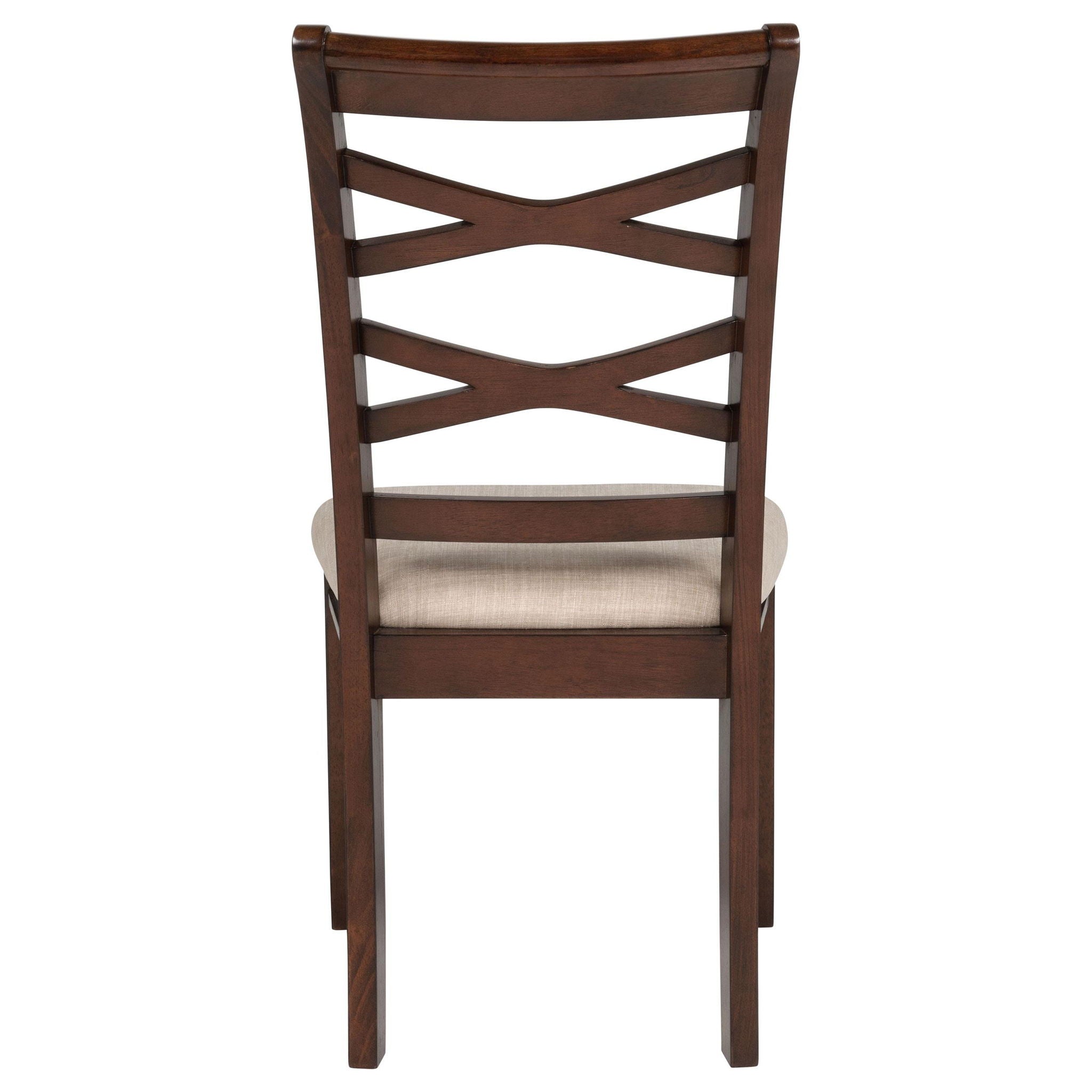 Barton 5-piece Round Wood Dining Table Set Dark Brown