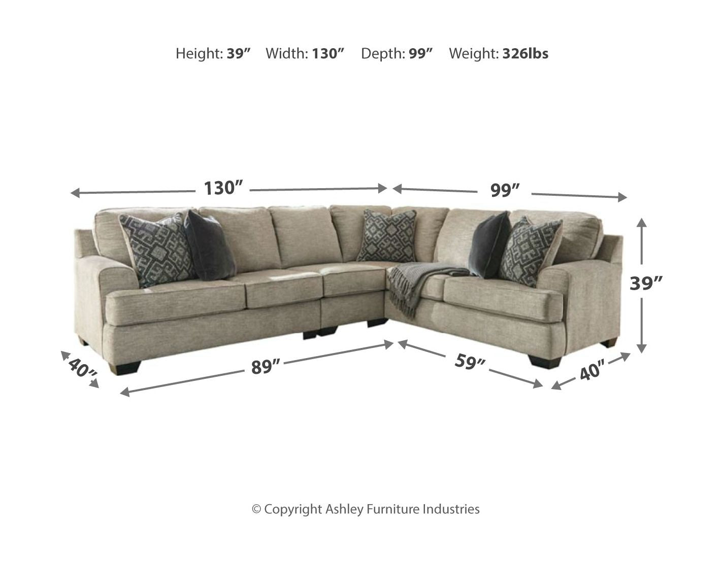 Signature Design by Ashley® Bovarian - Sectional Set | Meri Furniture