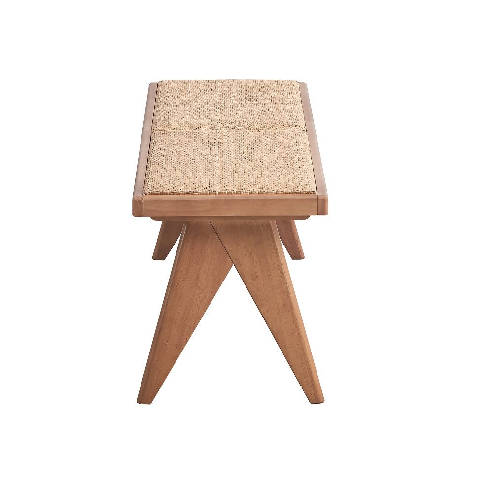 ACME Velentina - Bench - Rattan & Natural | Meri Furniture