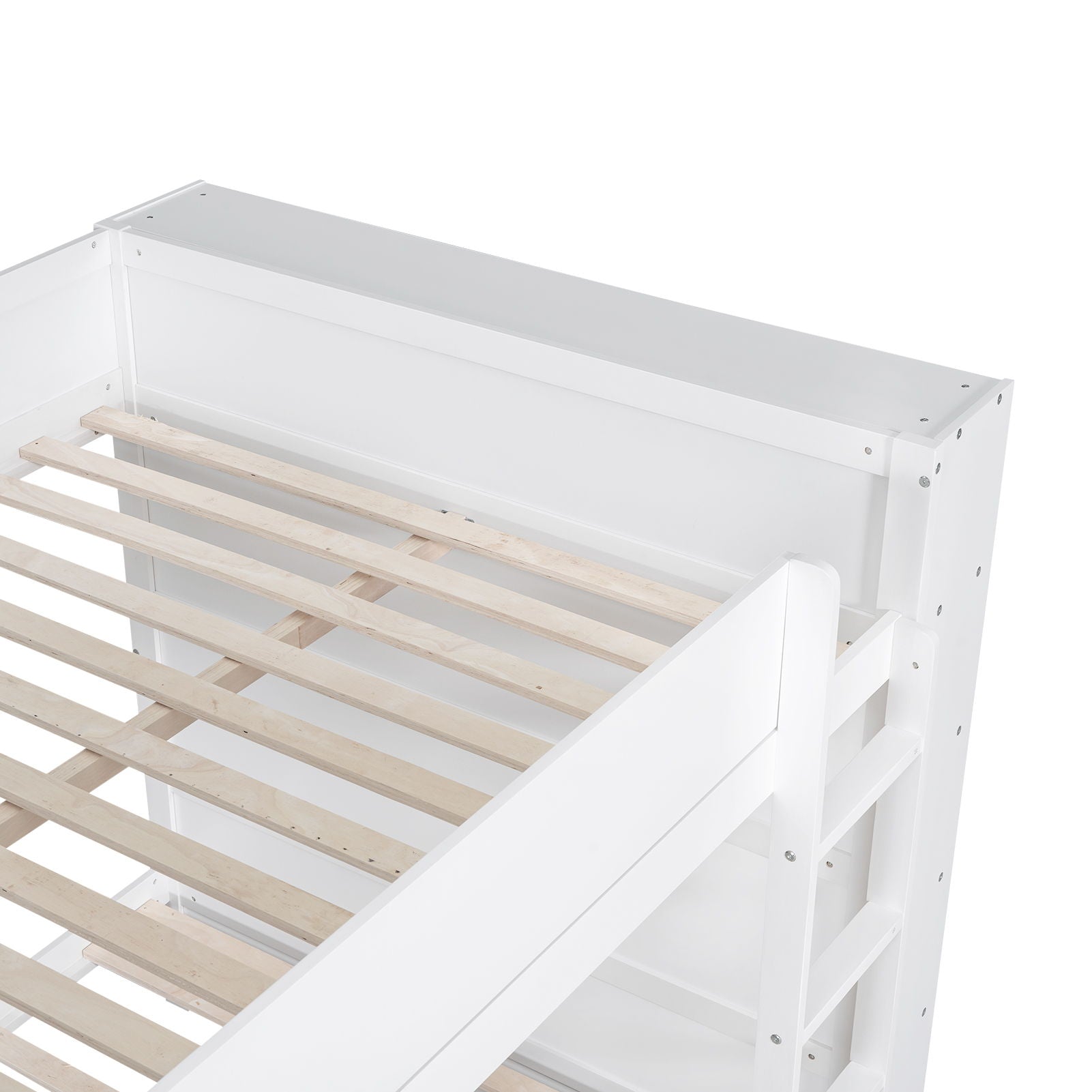Bunk Bed With 2 Drawers And Multi Layer Cabinet
