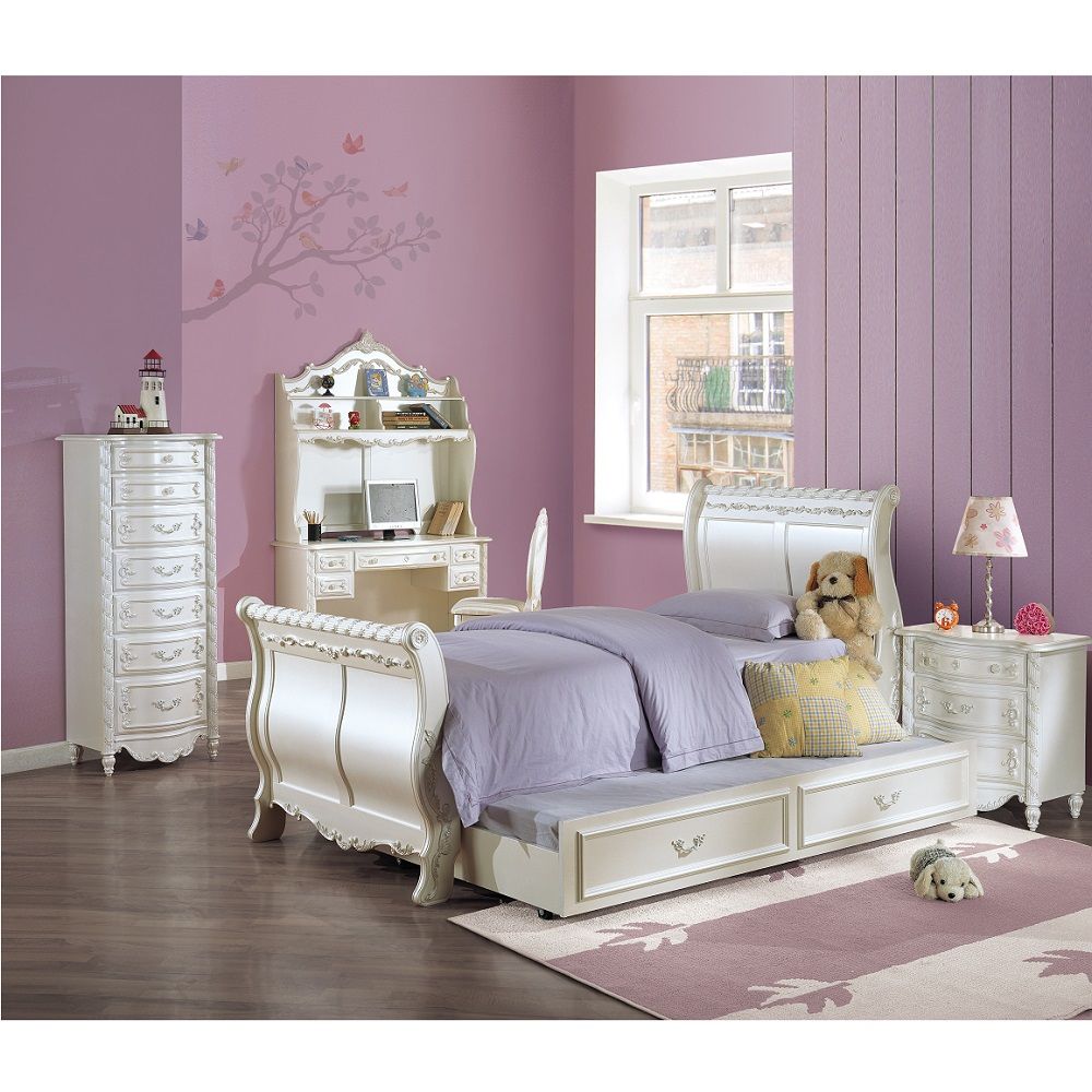 ACME Pearl - Twin Trundle - Pearl White | Meri Furniture