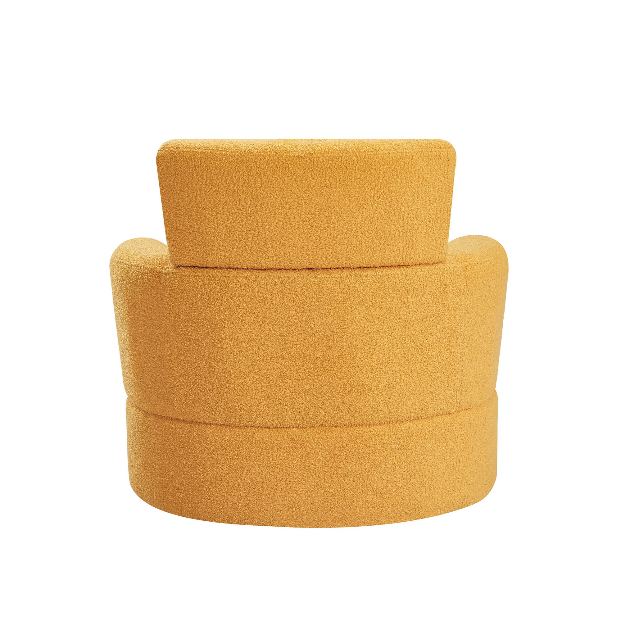 360° Swivel Chair Upholstered Accent Barrel Chair With Adjustable Headrest