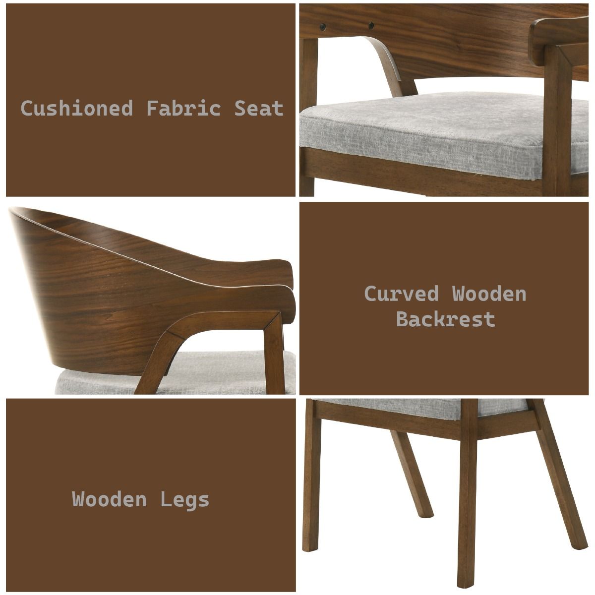 Hoyte - Arm Chair Set of 2) - Walnut