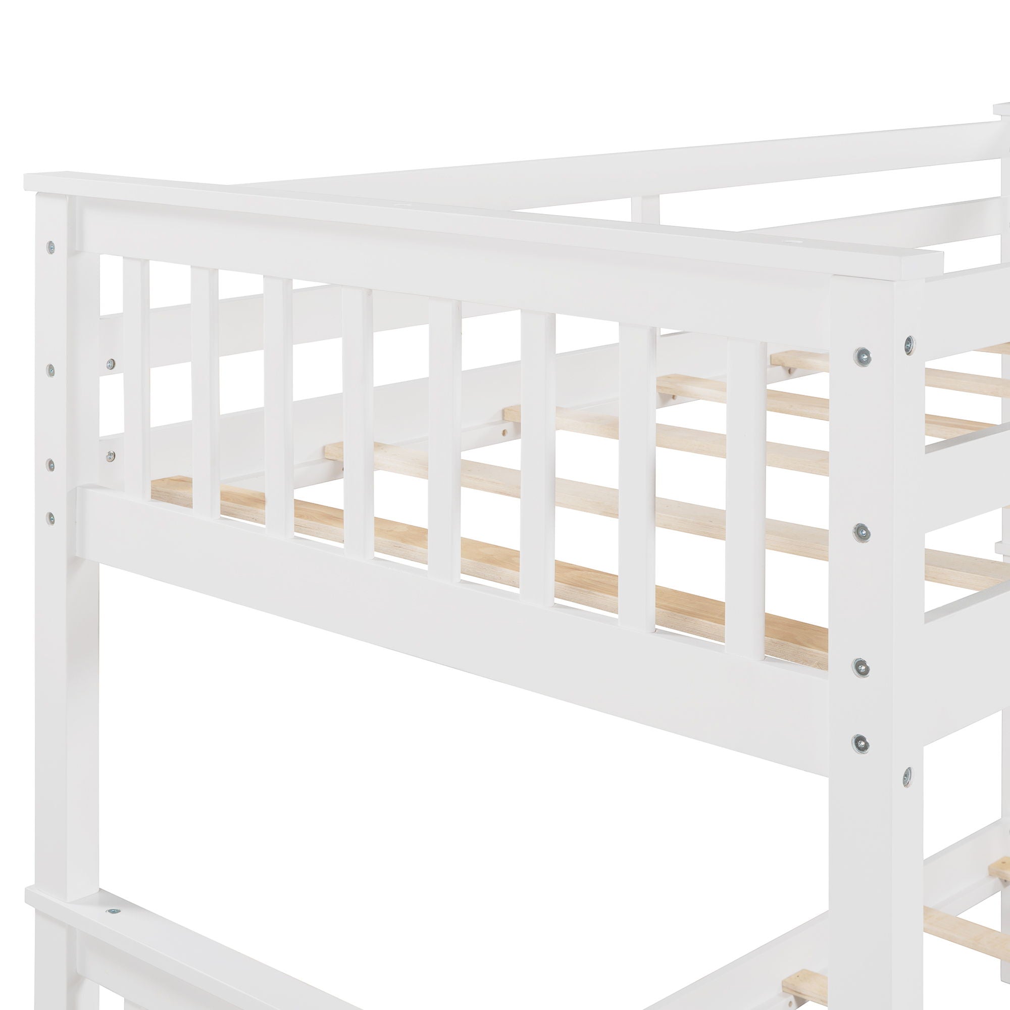 Bunk Bed With Ladders And 2 Storage Drawers