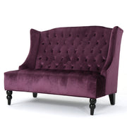 Nurturing - Upholstered Loveseat With Wing Back And Diamond Tufting