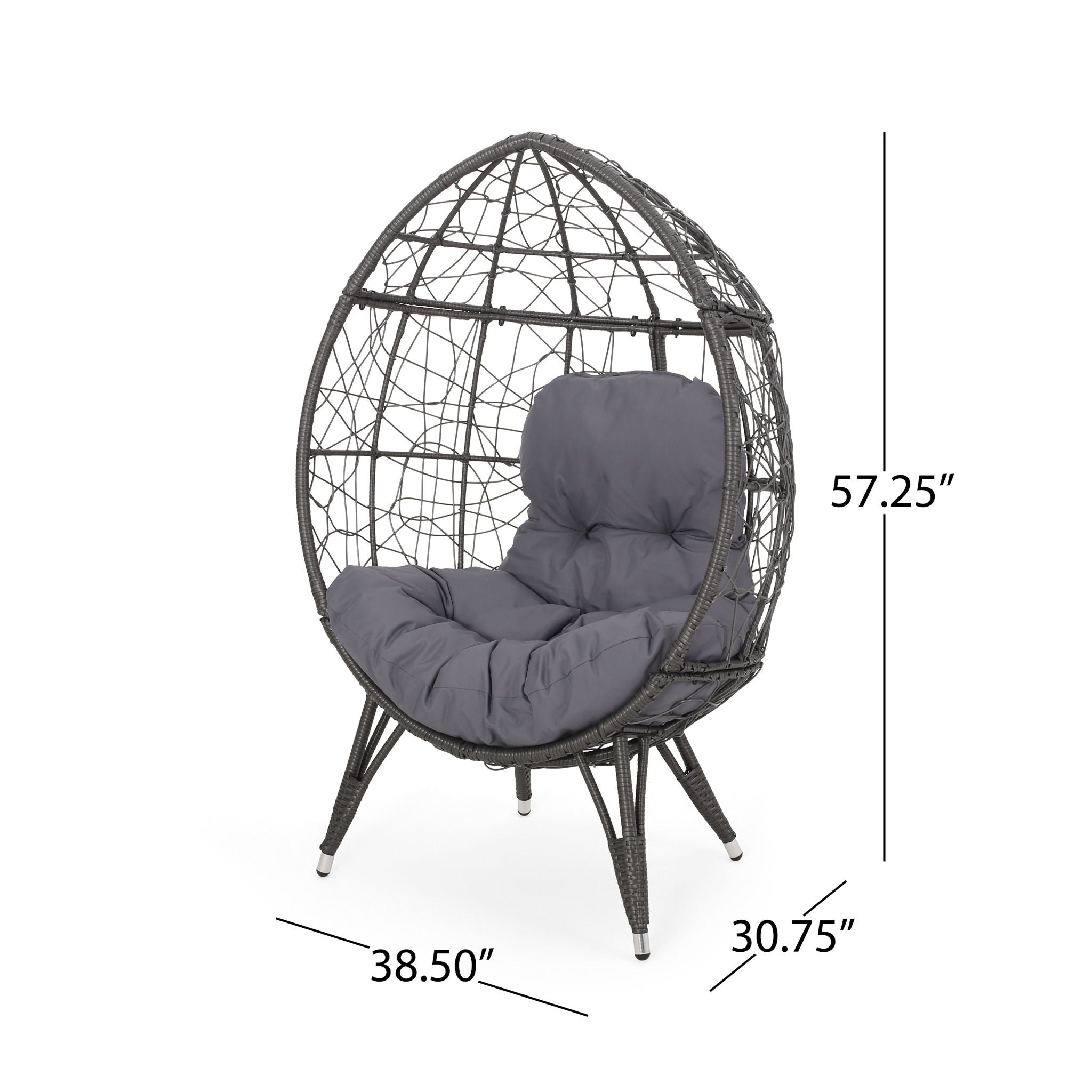 Cosmos - Round Hammered Iron Teardrop Chair