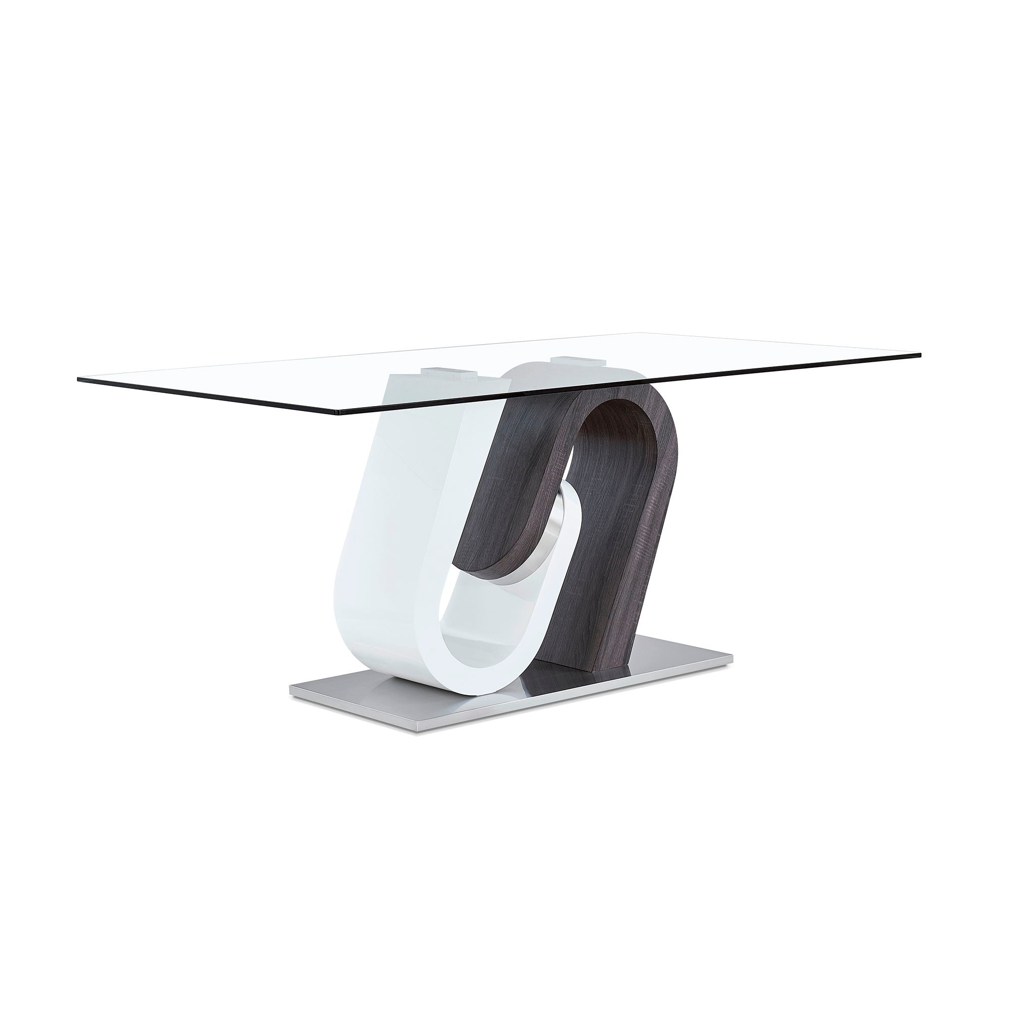 Anne - Dining Table - White / Gray