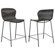 Coaster Fine Furniture Mckinley - Faux Rattan Metal Chair (Set of 2) | Meri Furniture