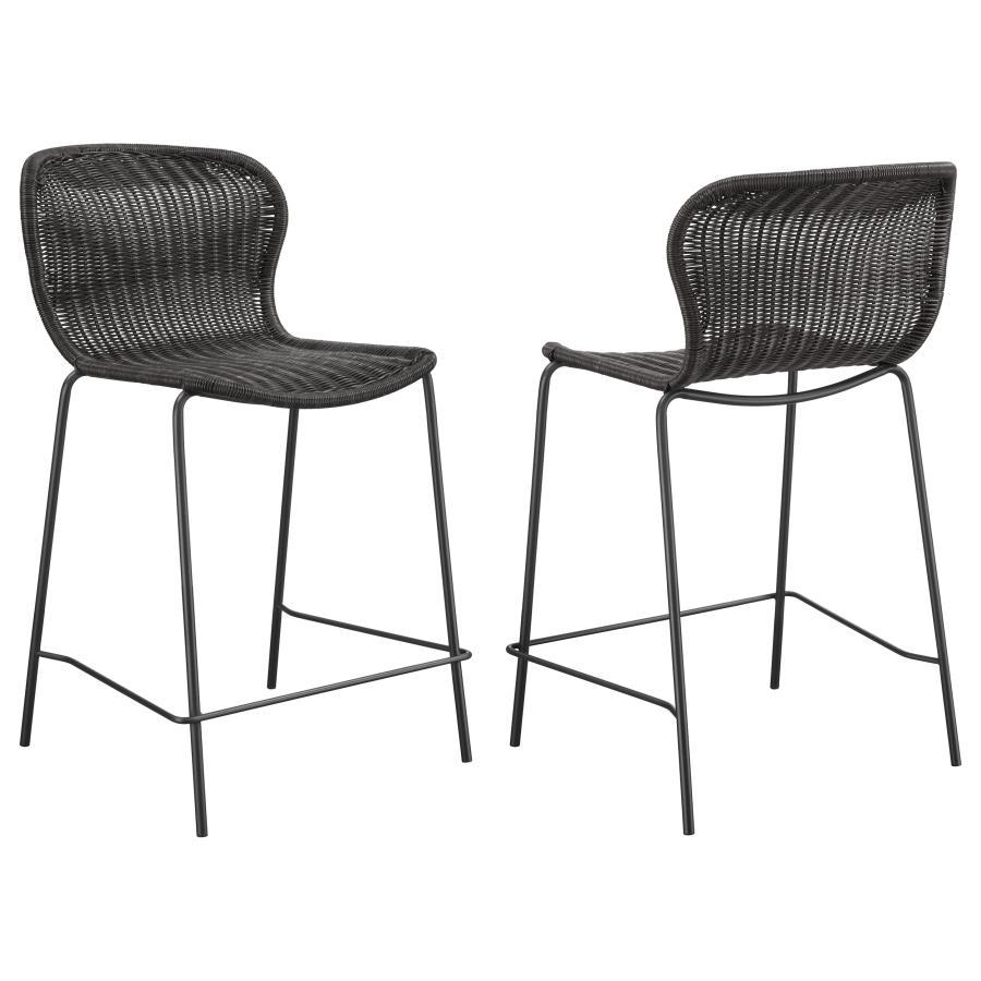 Coaster Fine Furniture Mckinley - Faux Rattan Metal Chair (Set of 2) | Meri Furniture