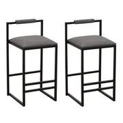 Elegant Bar Stool Set With Backrest And Footrest, Counter Height (Set of 2)