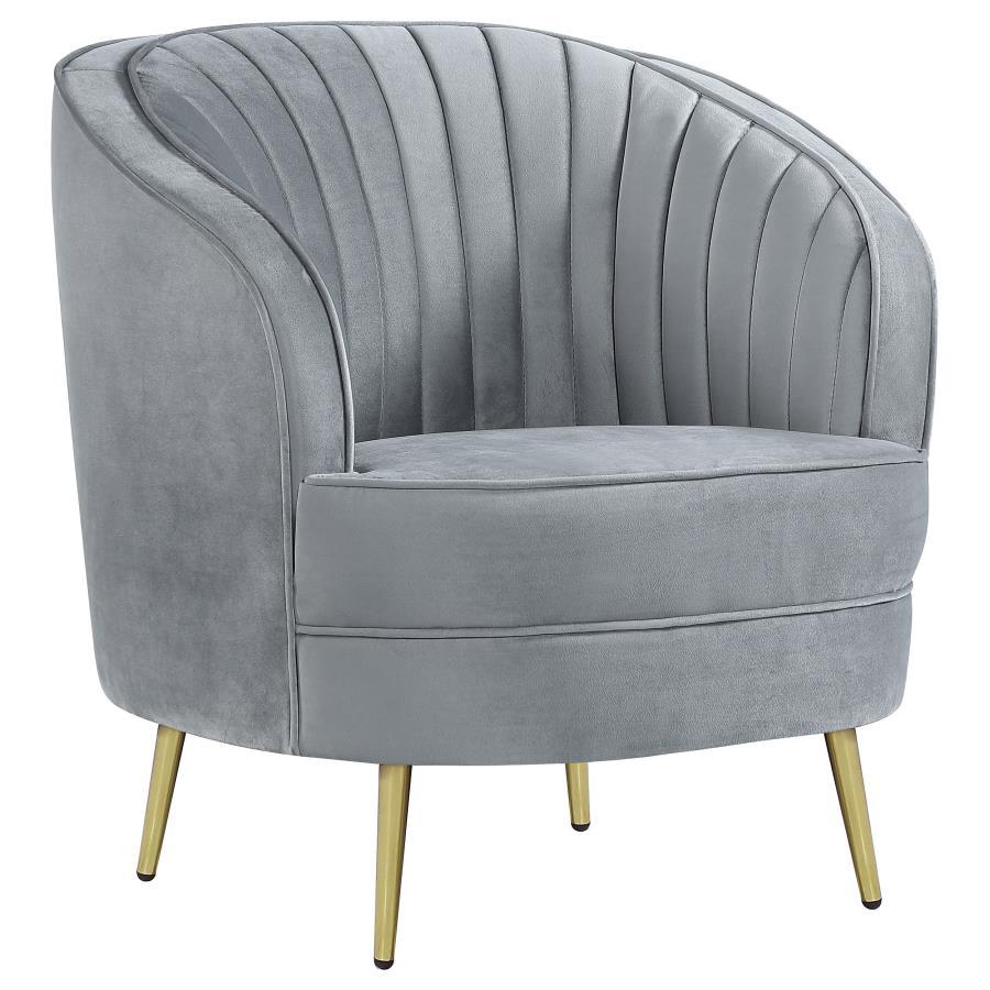 Coaster Fine Furniture Sophia - Upholstered Channel Tufted Barrel Accent Chair | Meri Furniture