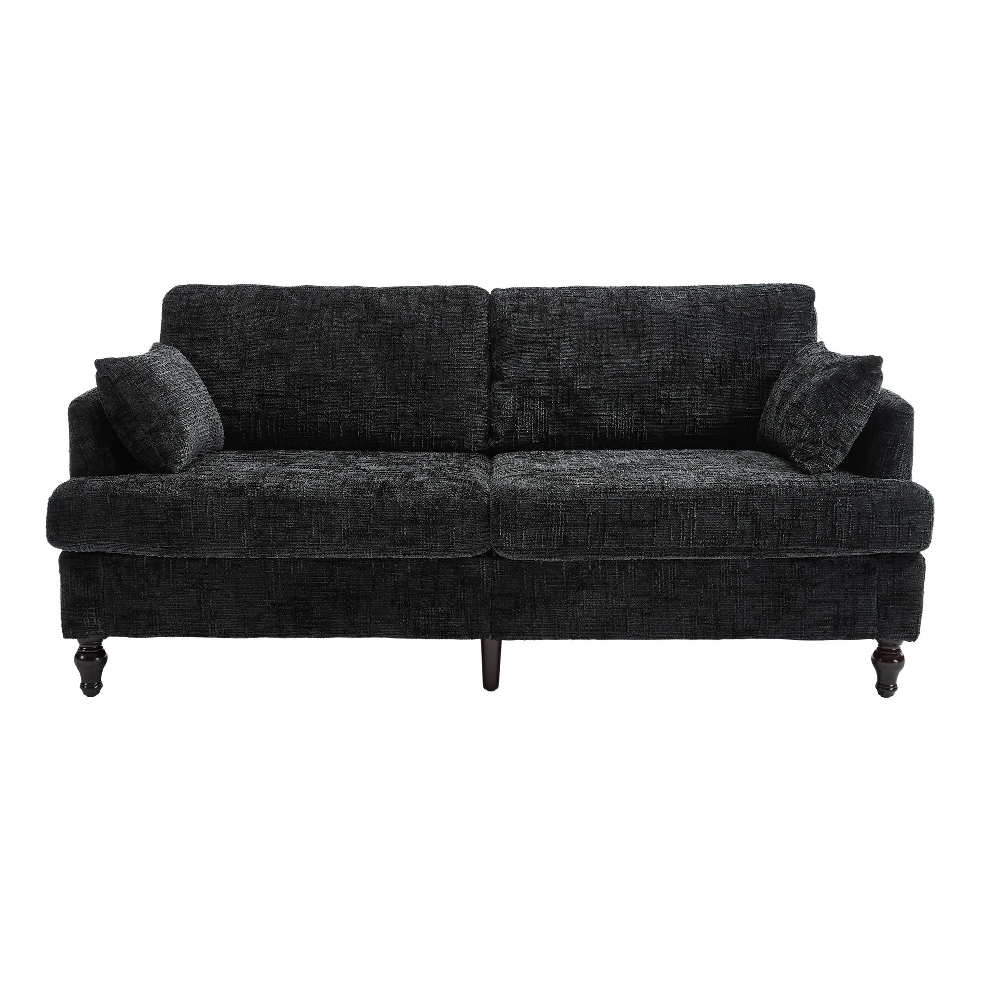 Chenille 2 Seater Sofa With LED Light, USB Charging Port, And Storage Bag