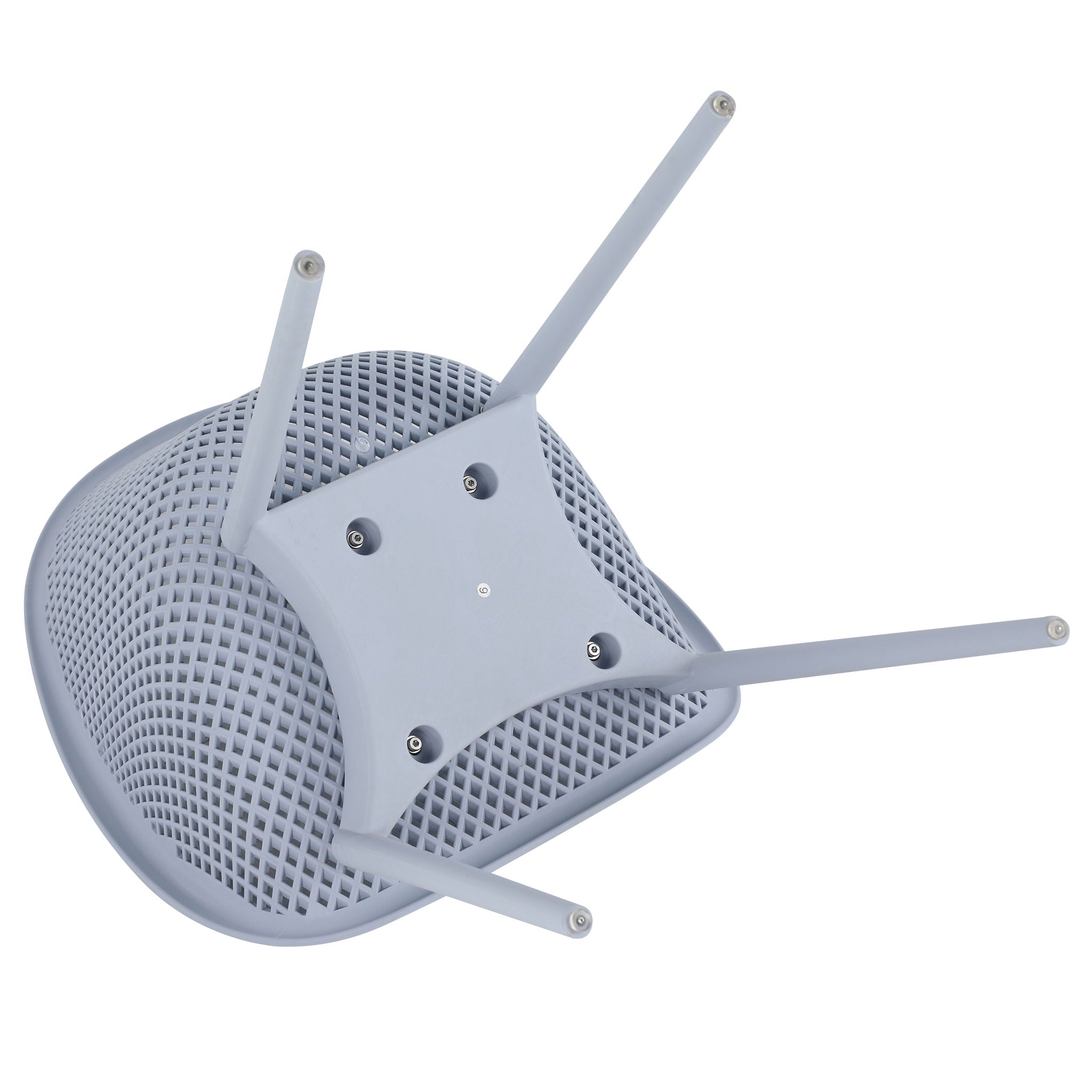 2 Piece Durable Single Chair With Mesh Hollow Out Design