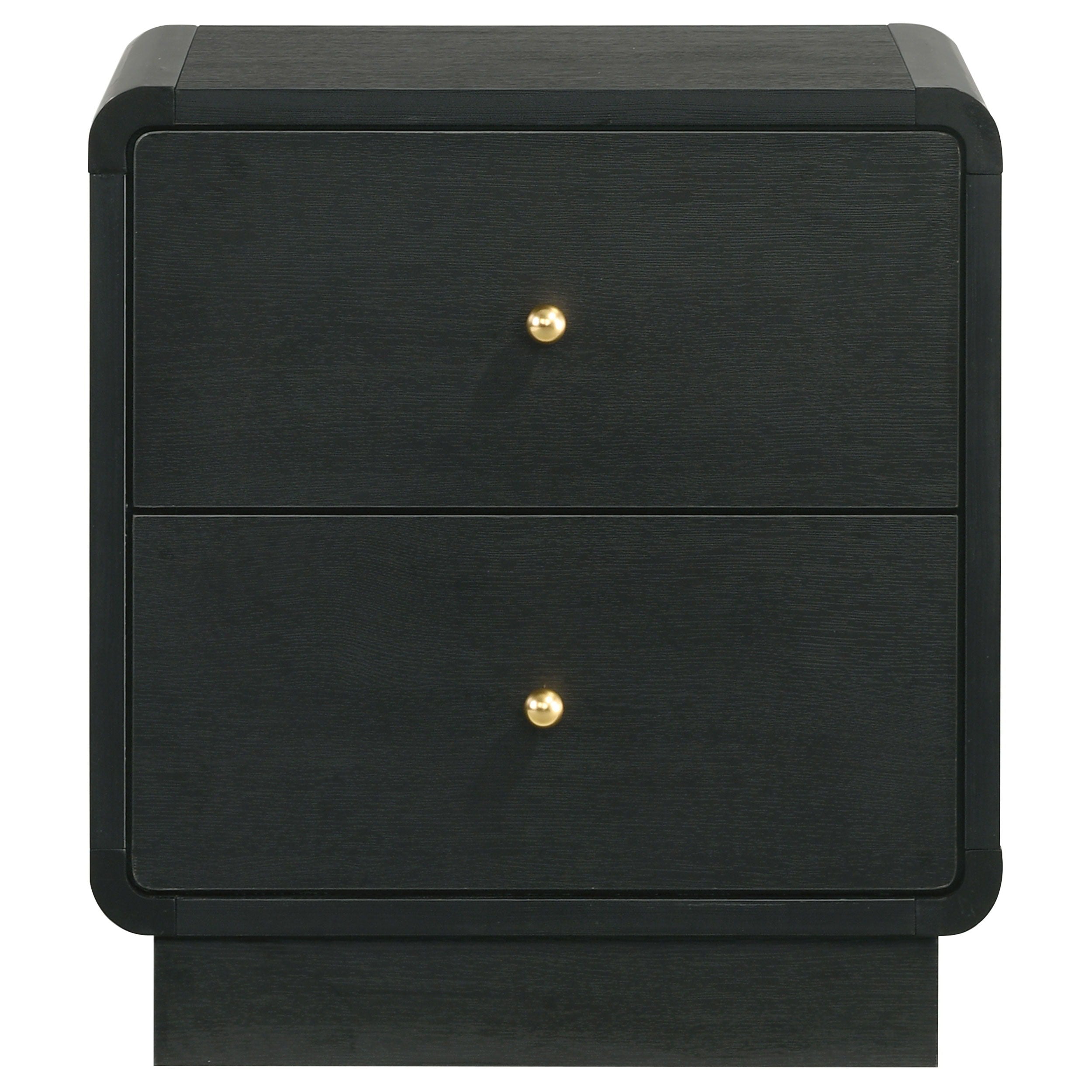 Coaster Fine Furniture Cavelle - 2-Drawer Nightstand Bedside Table - Black | Meri Furniture