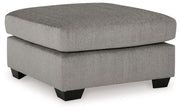 Lanelly - Oversized Accent Ottoman - Alloy