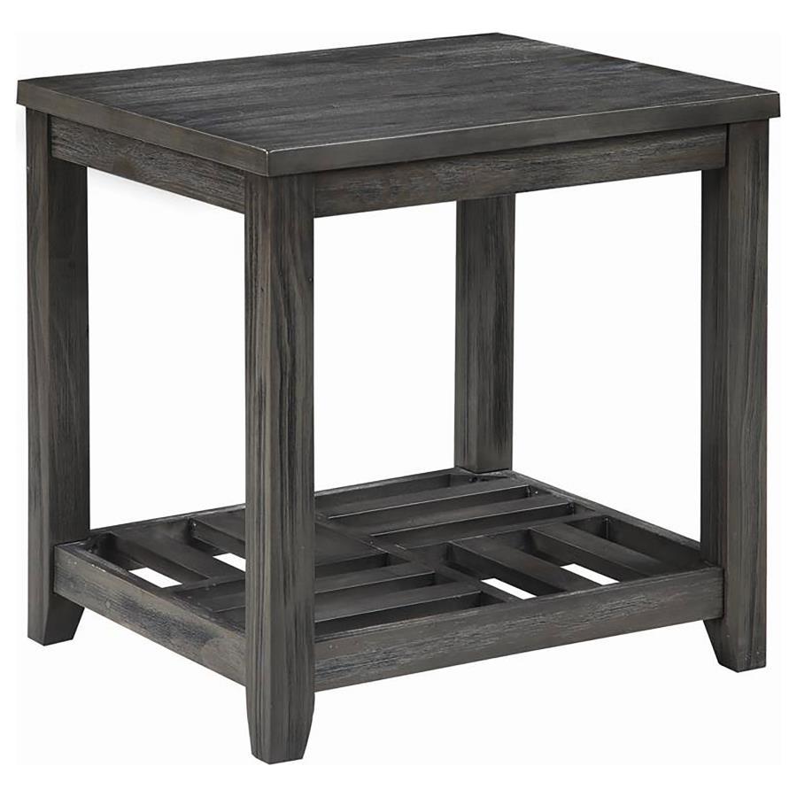 Coaster Fine Furniture Cliffview - 1-Shelf Square Wood Side End Table - Gray | Meri Furniture
