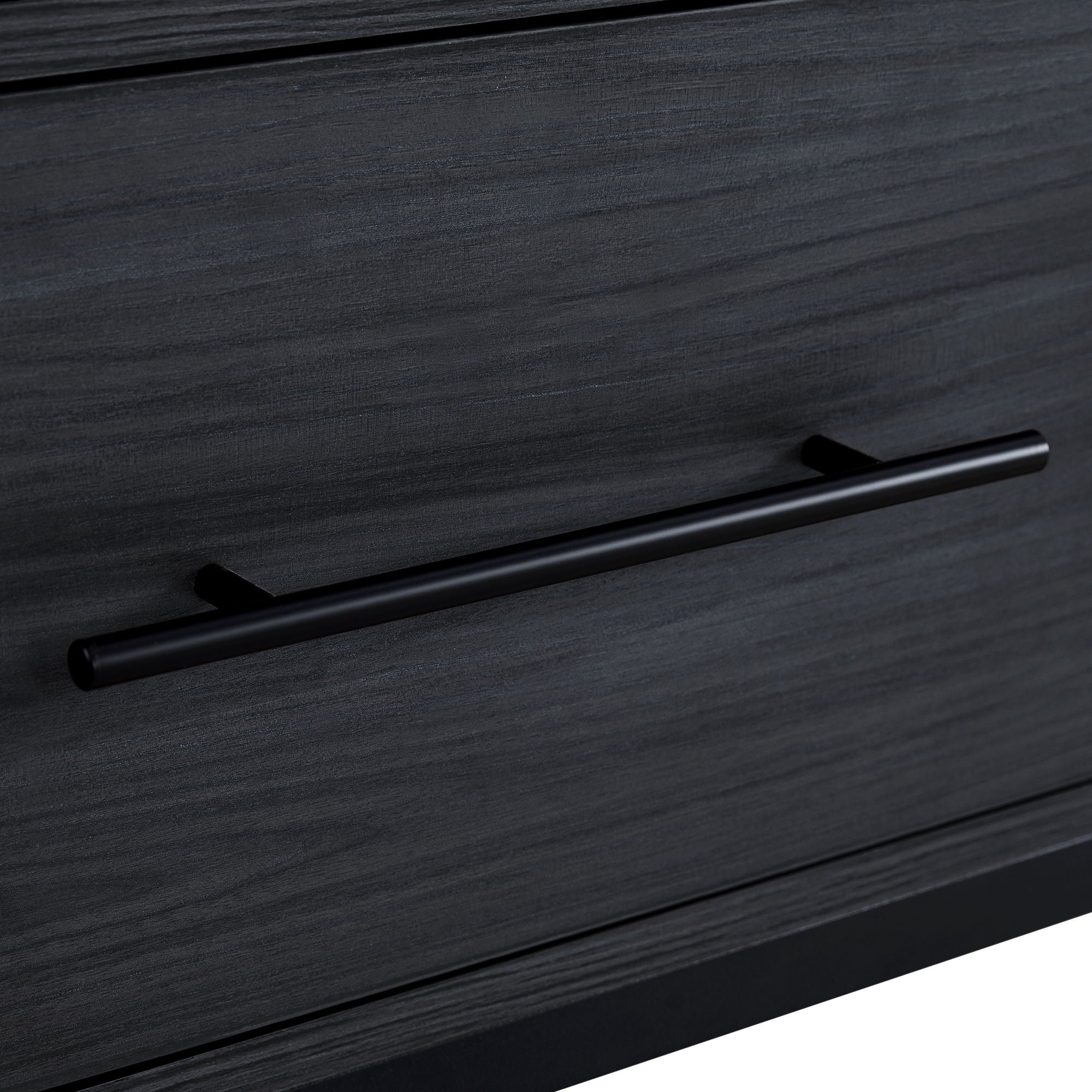 Modern Style Tall Display Cabinet With LED Lighting, Tempered Glass Door, 2 Drawers