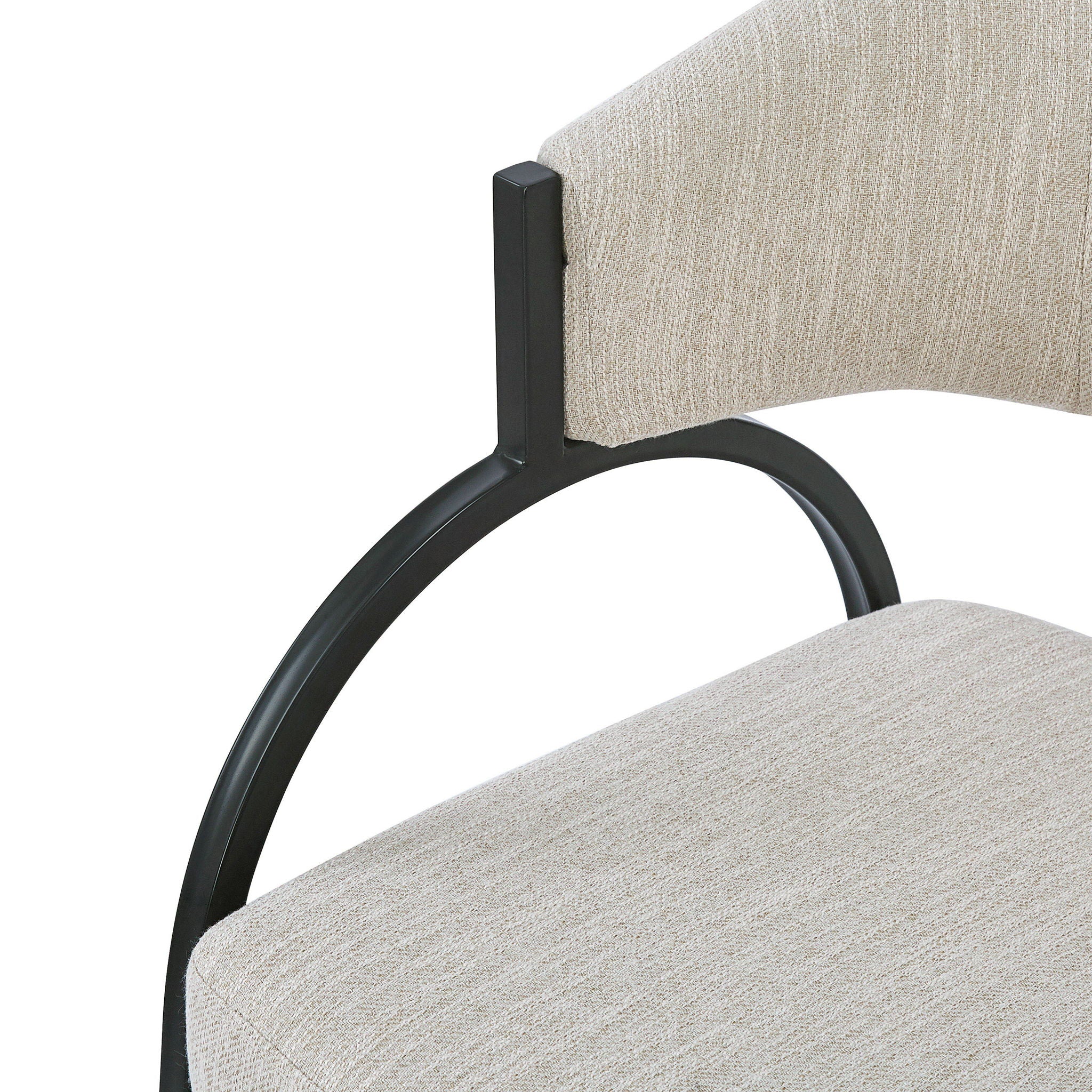 Contemporary Upholstered Dining Chairs With Metal Legs (Set of 2)