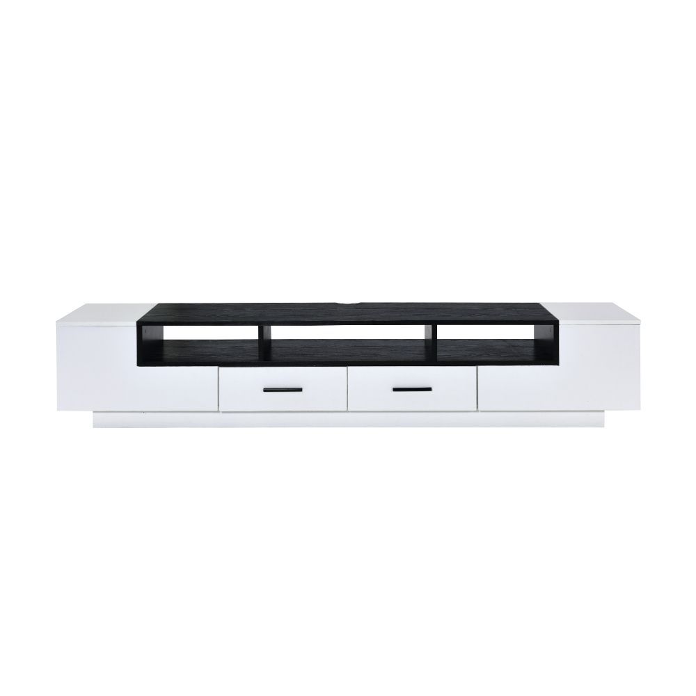 ACME Armour - TV Stand - White & Black | Meri Furniture