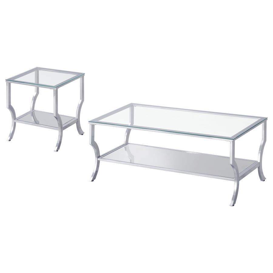 Saide - Glass Top Coffee And End Table Set
