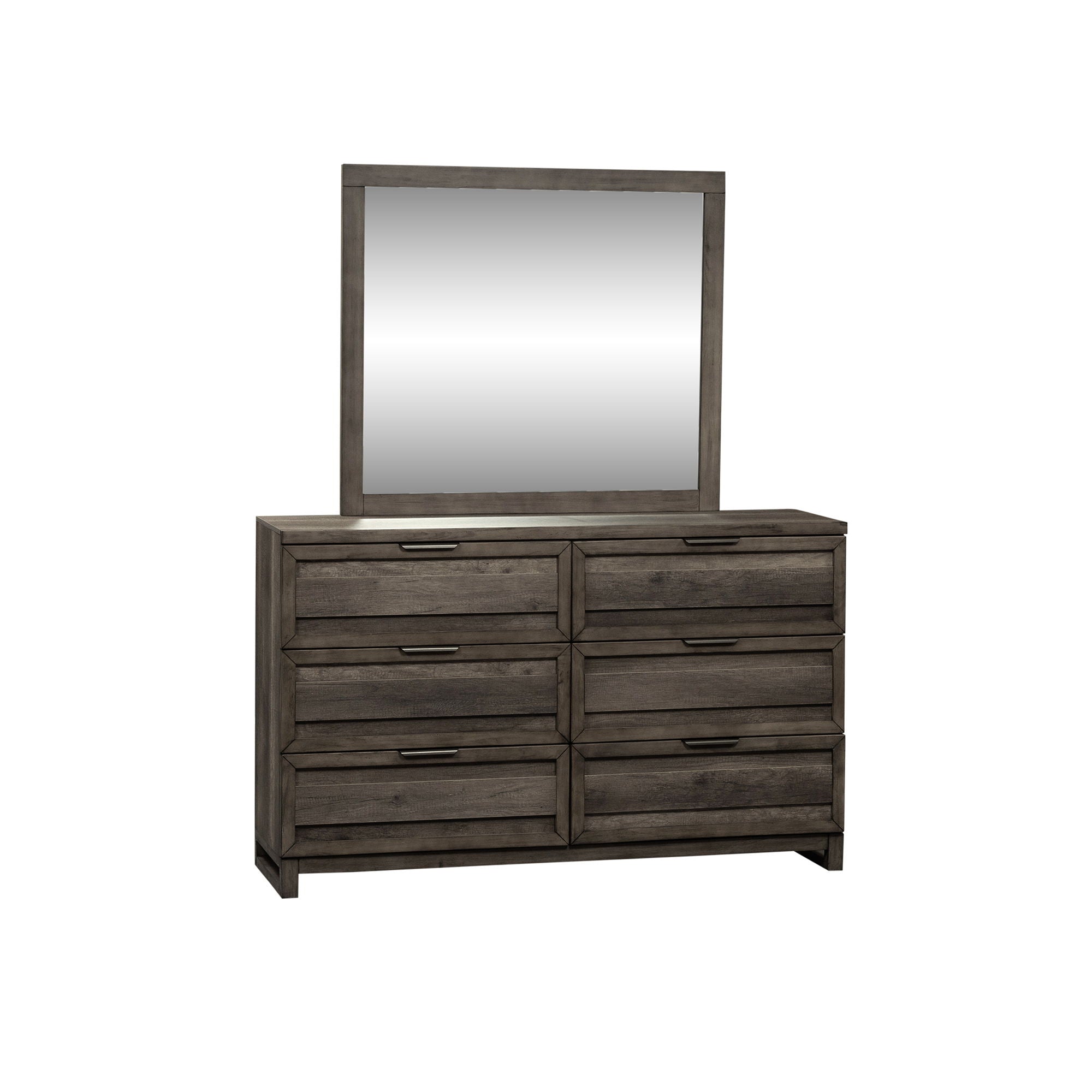 Liberty Furniture Tanners Creek - Dresser & Mirror - Dark Gray | Meri Furniture