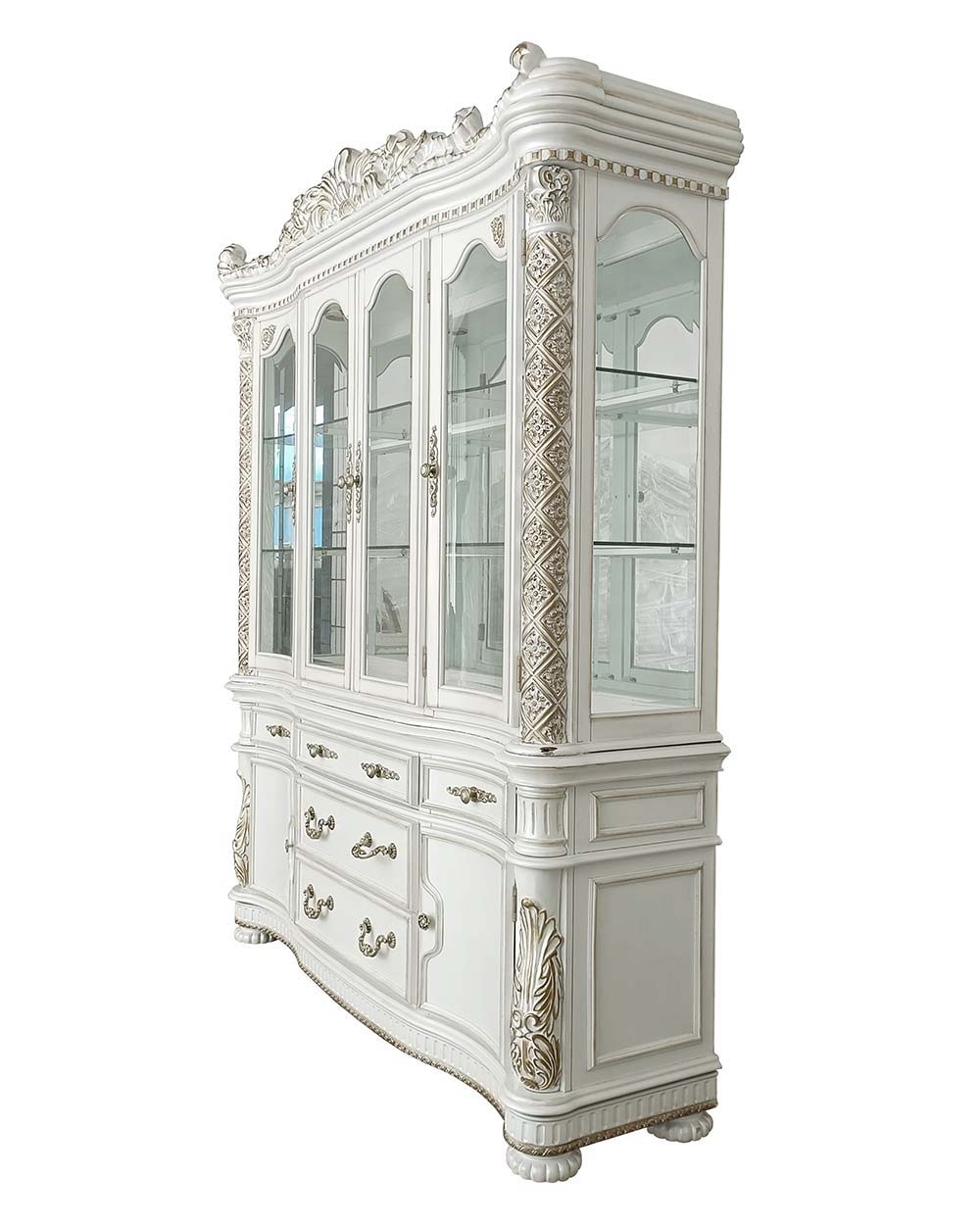 ACME Vendom - Hutch & Buffet - Antique Pearl Finish | Meri Furniture