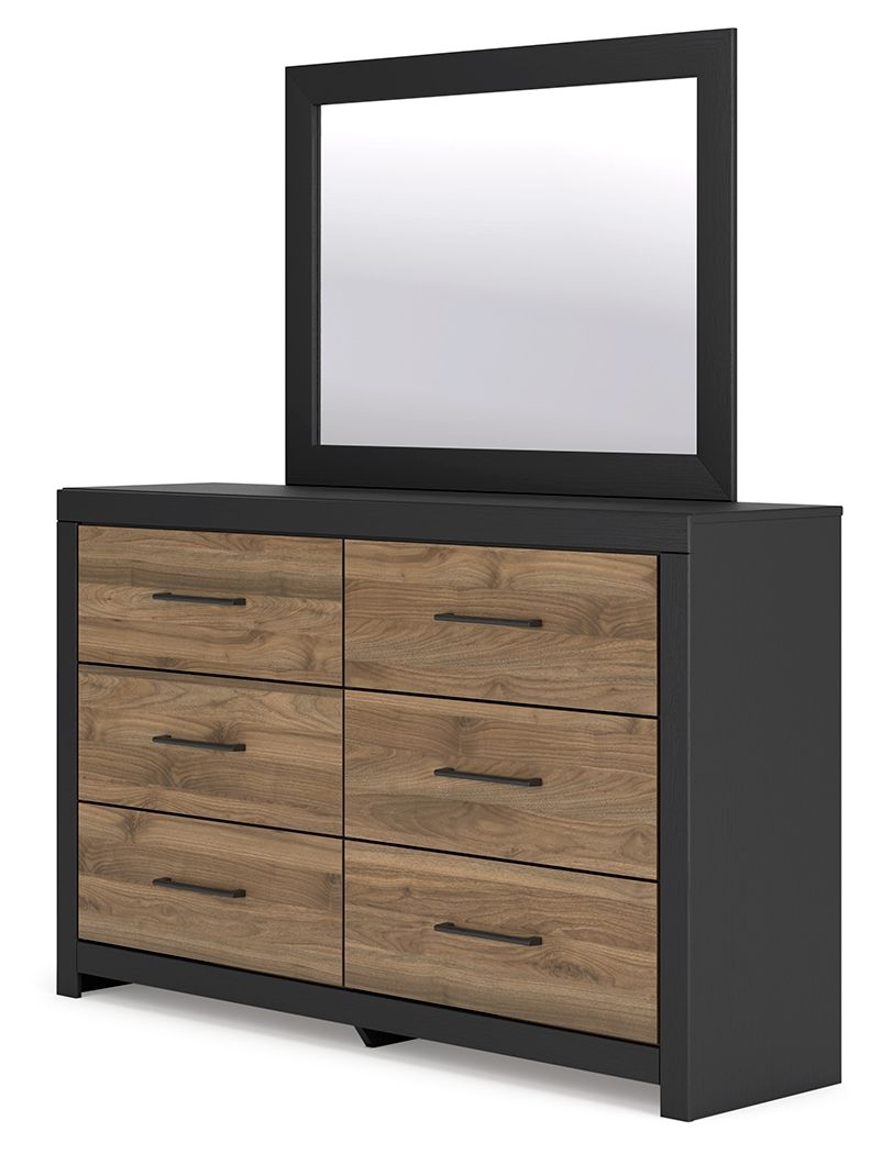 Signature Design by Ashley® Vertani - Black - Dresser And Mirror | Meri Furniture