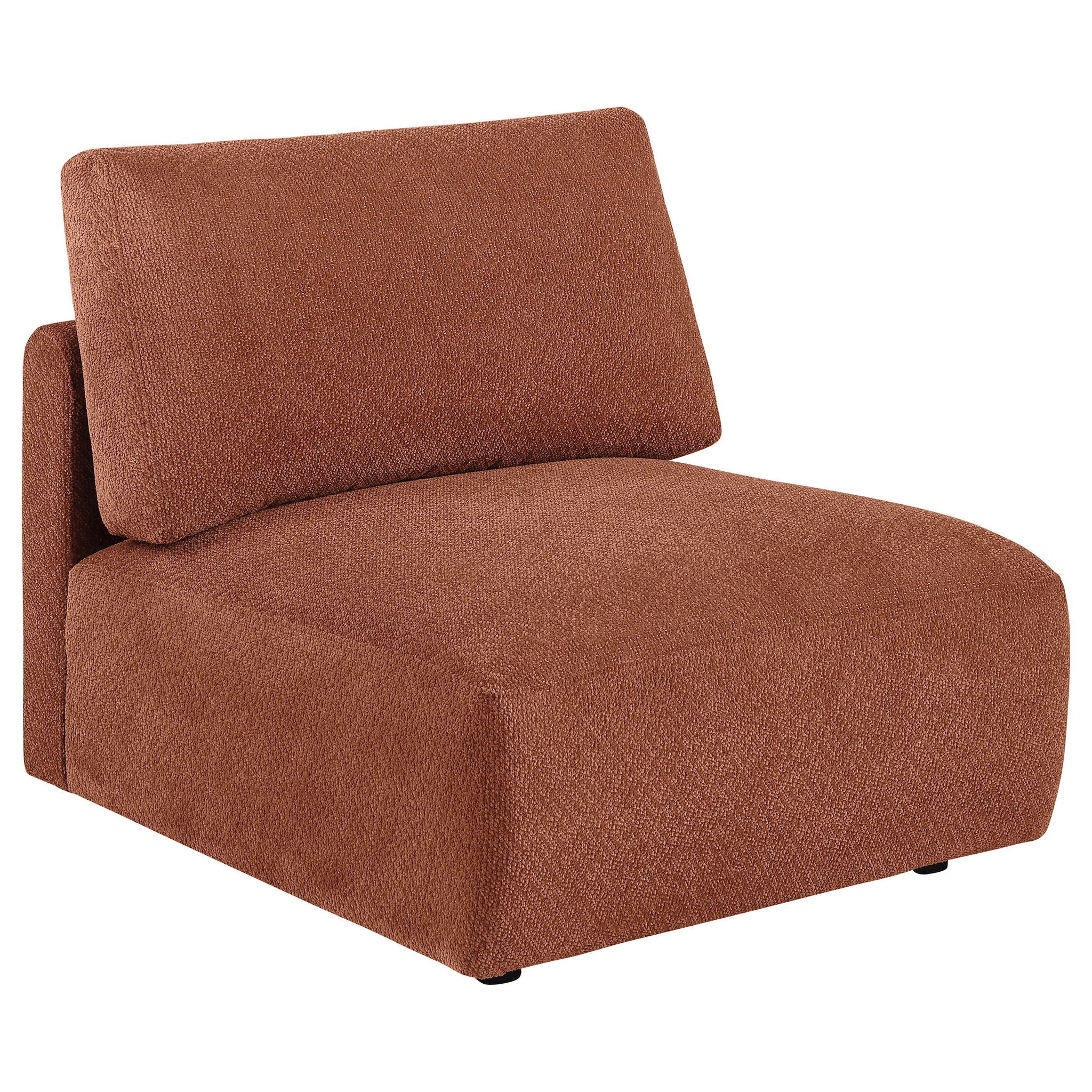 Elysia 5-piece Chenille Upholstered Modular Sectional Sofa Coral