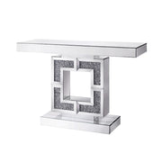 Noralie - Rectangular Console Table - Mirrored & Faux Diamonds