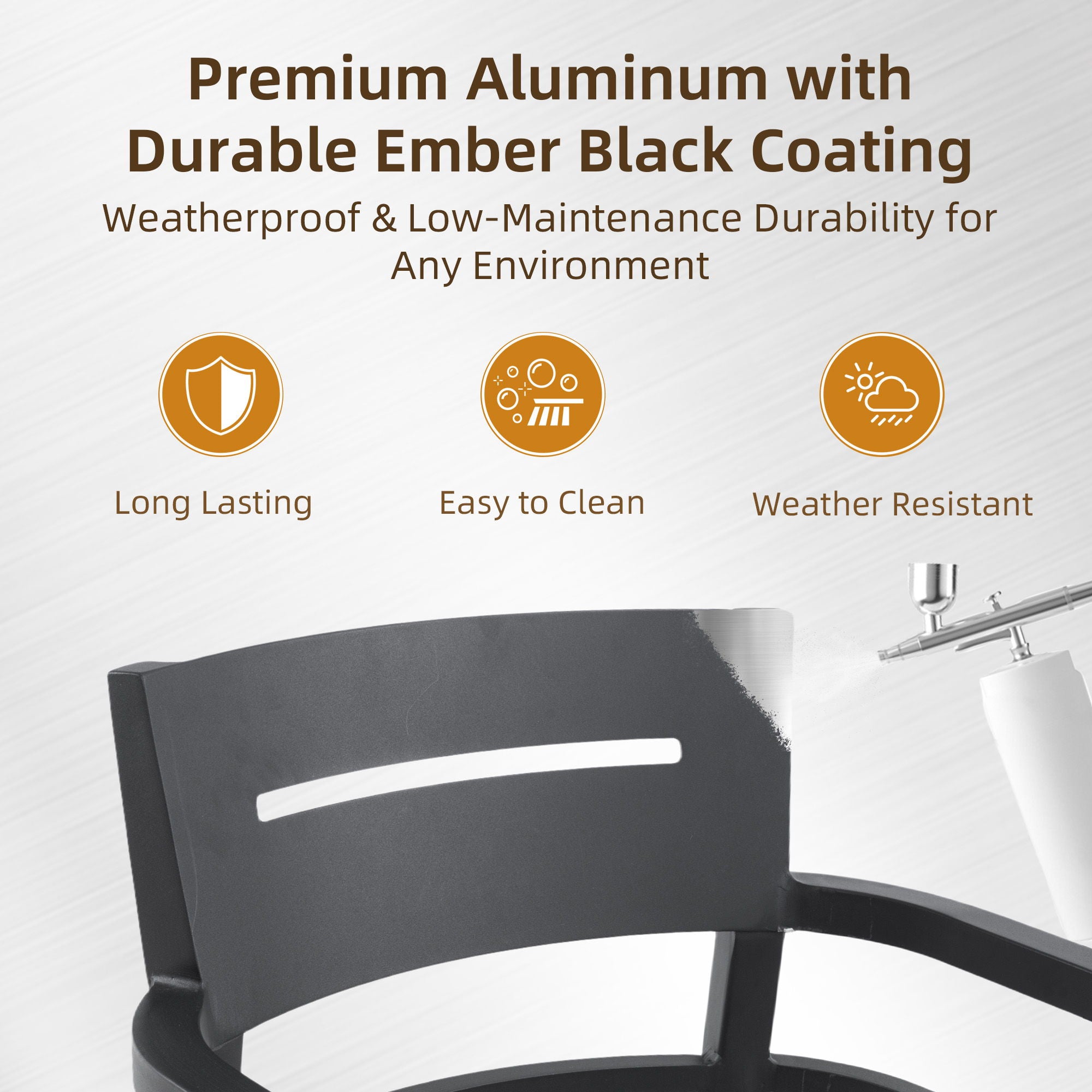 Outdoor Patio Dining Set, Squircle Dining Table, Dining Chairs With Sunbrella Cushions