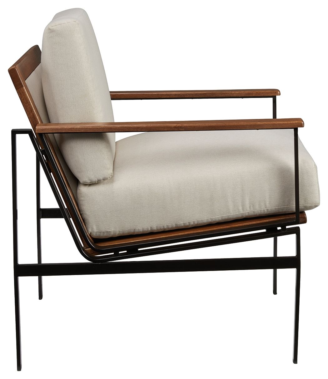 Ashley Furniture Tilden - Ivory / Brown - Accent Chair | Meri Furniture