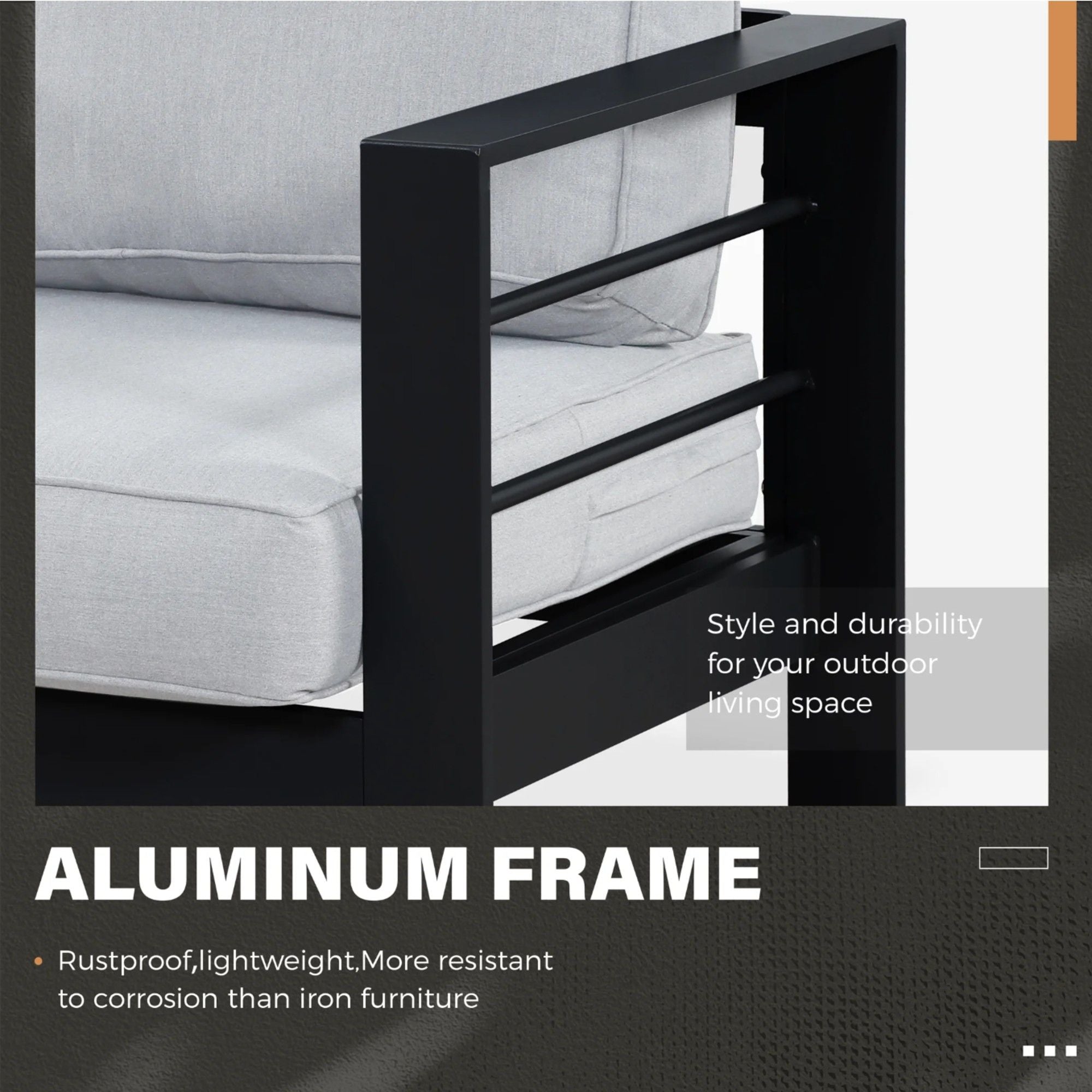 Patio All-Weather Loveseat With Thick Cushions