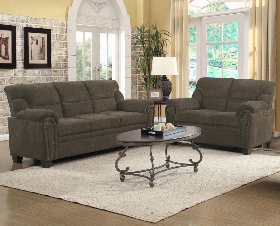 Coaster Fine Furniture Clementine - Upholstered Padded Arm Sofa Set | Meri Furniture