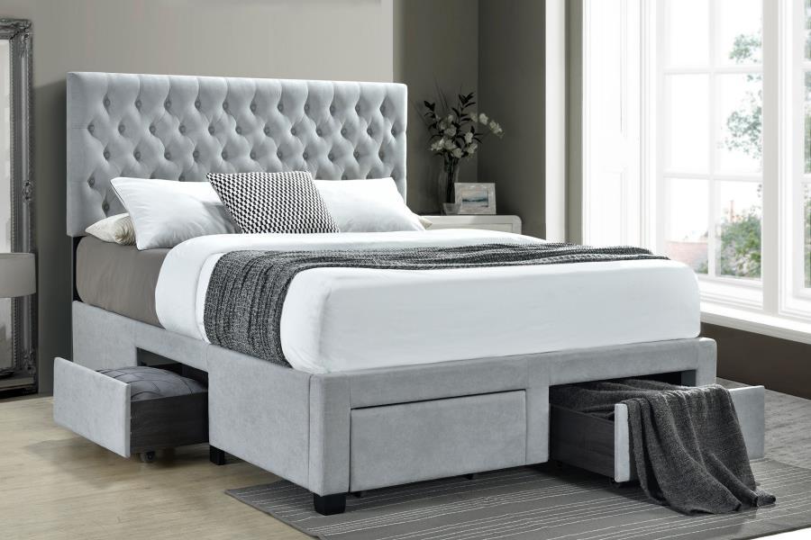 Coaster Fine Furniture Soledad - Upholstered Storage Panel Bed | Meri Furniture